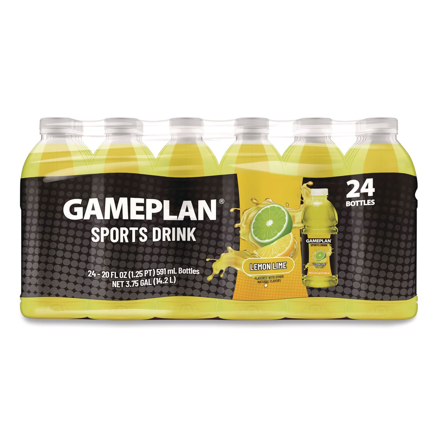 Niagara Bottling NGBGMP20Z24PLL Gameplan Sports Drink, Lemon Lime, 20 oz Bottle, 24/Carton