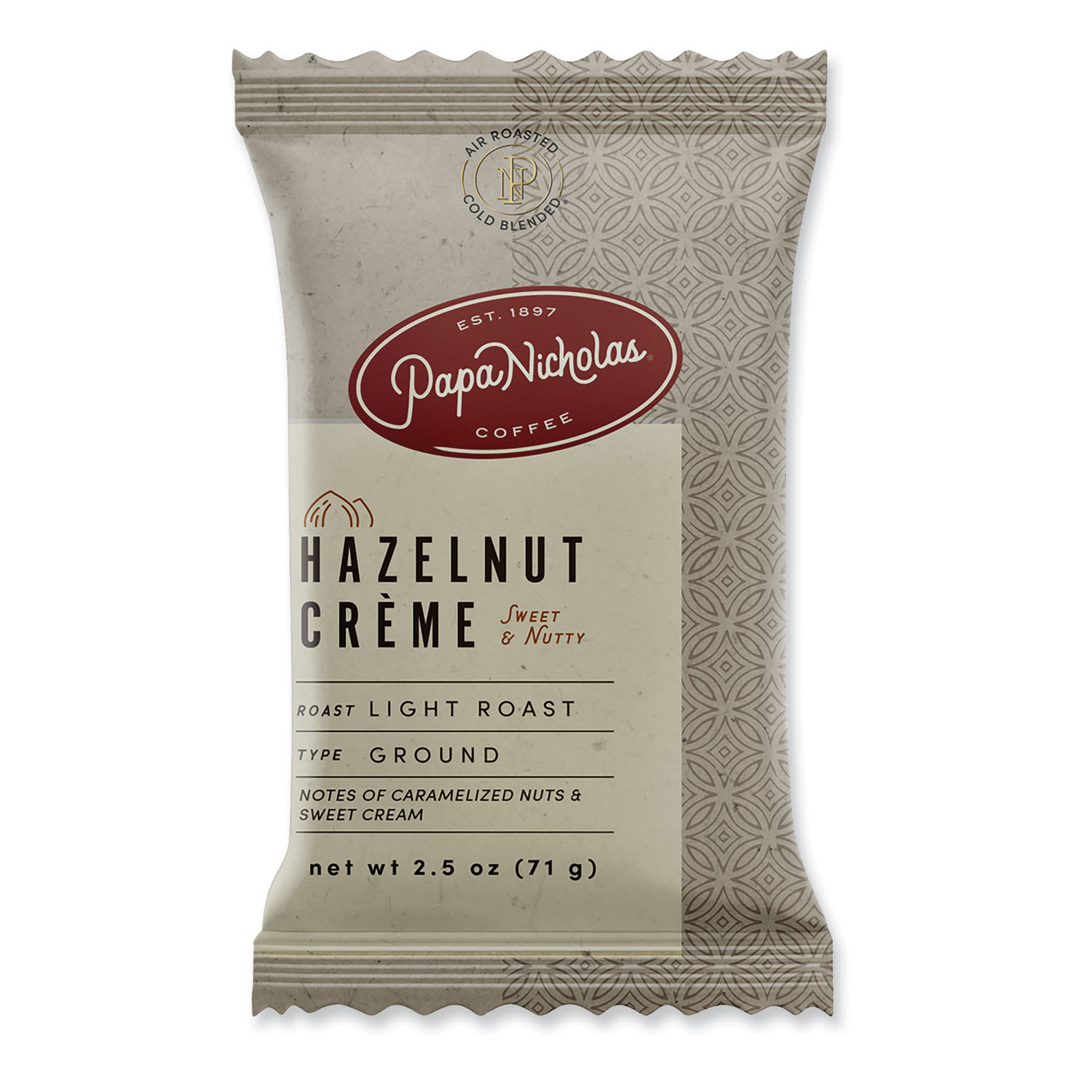 PapaNicholas Coffee PCO25187 Premium Coffee, Hazelnut Creme, 18/carton