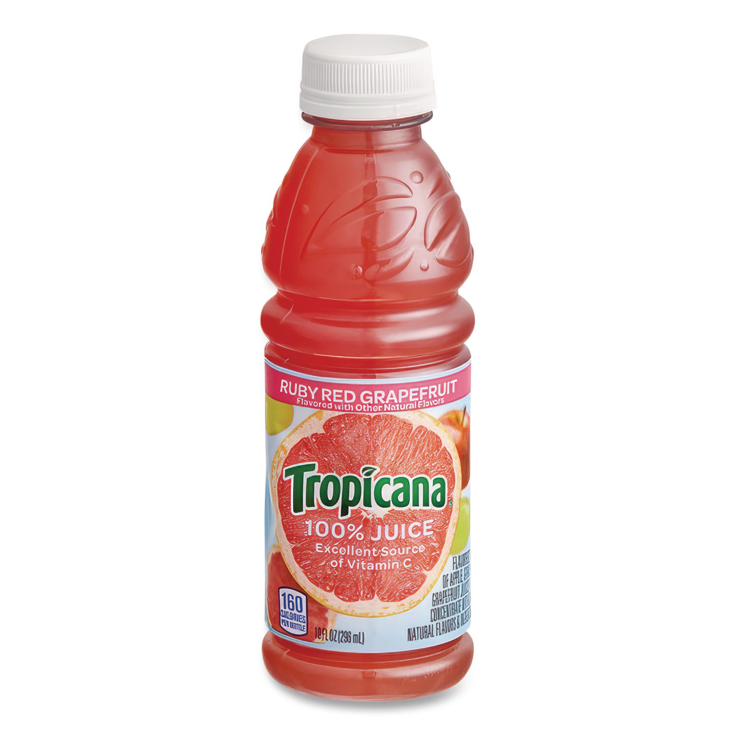 Tropicana QKR57161 100% Juice, Ruby Red Grapefruit, 10oz Bottle, 24/carton