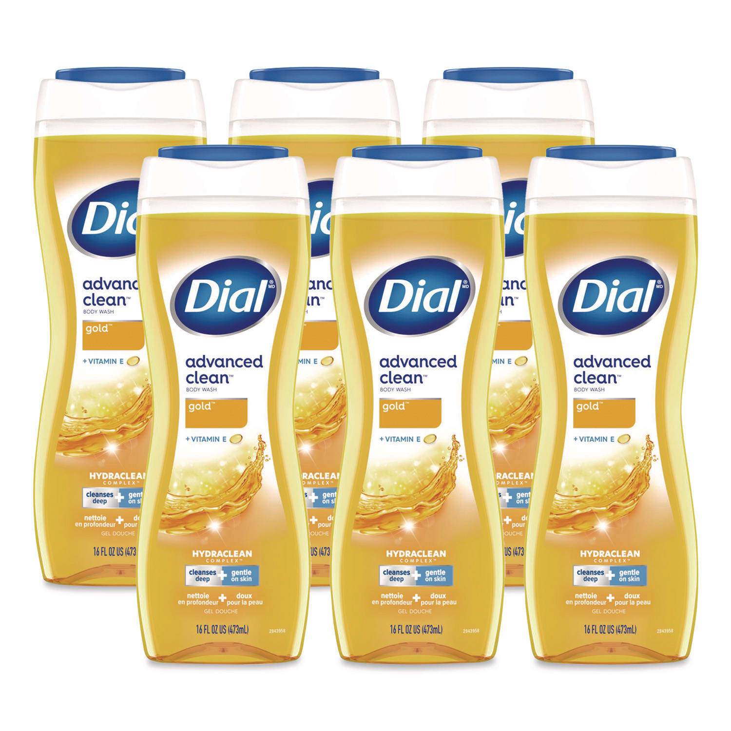Dial DIA09119 Body Wash Advanced Clean Gold, Original Gold, 16 oz, 6/Carton