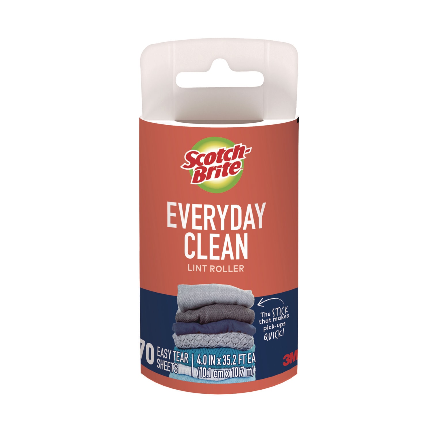 Scotch-Brite MMM836RFS70 Lint Roller Refill Roll, 70 Sheets/Roll