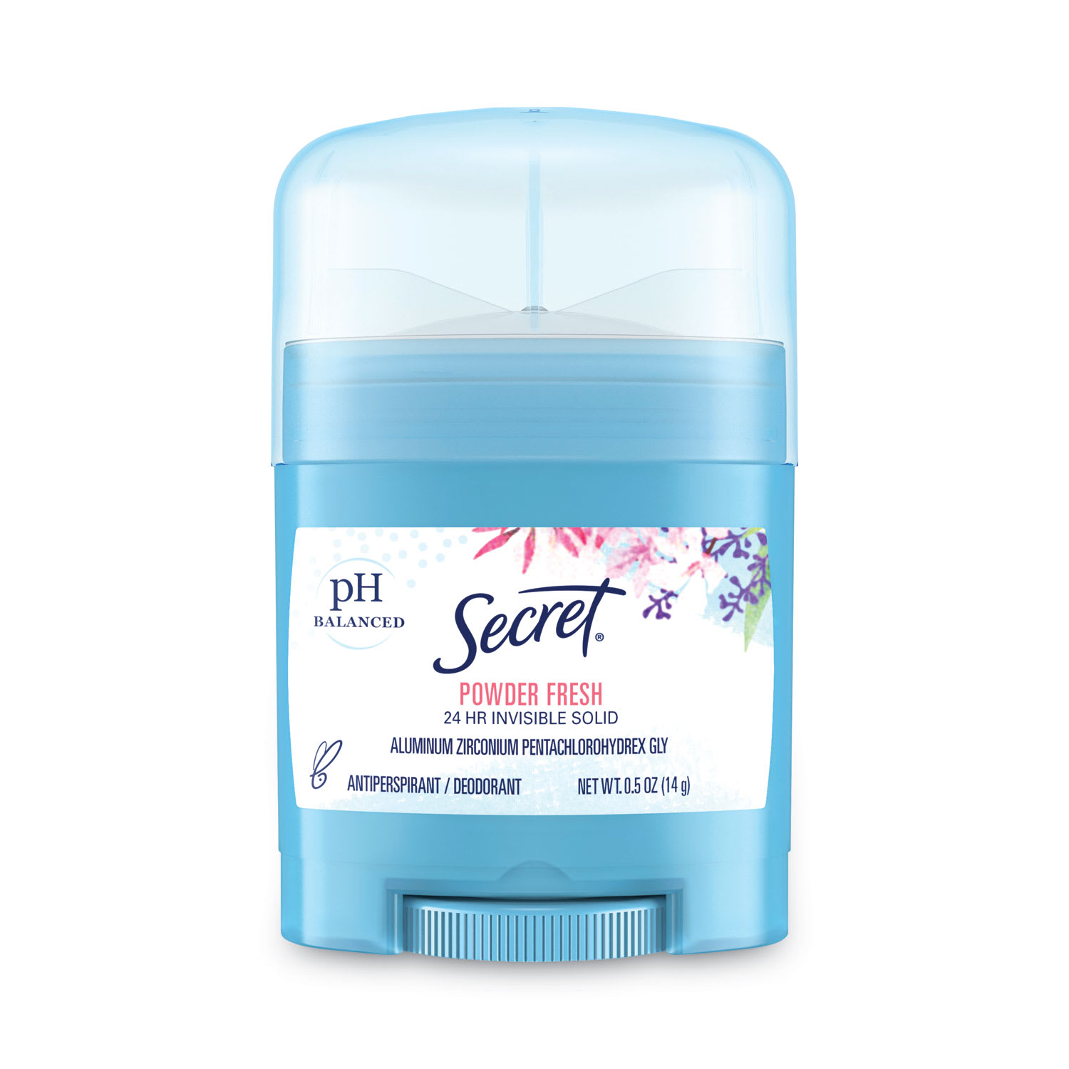 Secret PGC31384 Invisible Solid Anti-Perspirant And Deodorant, Powder Fresh, 0.5 Oz Stick, 24/carton
