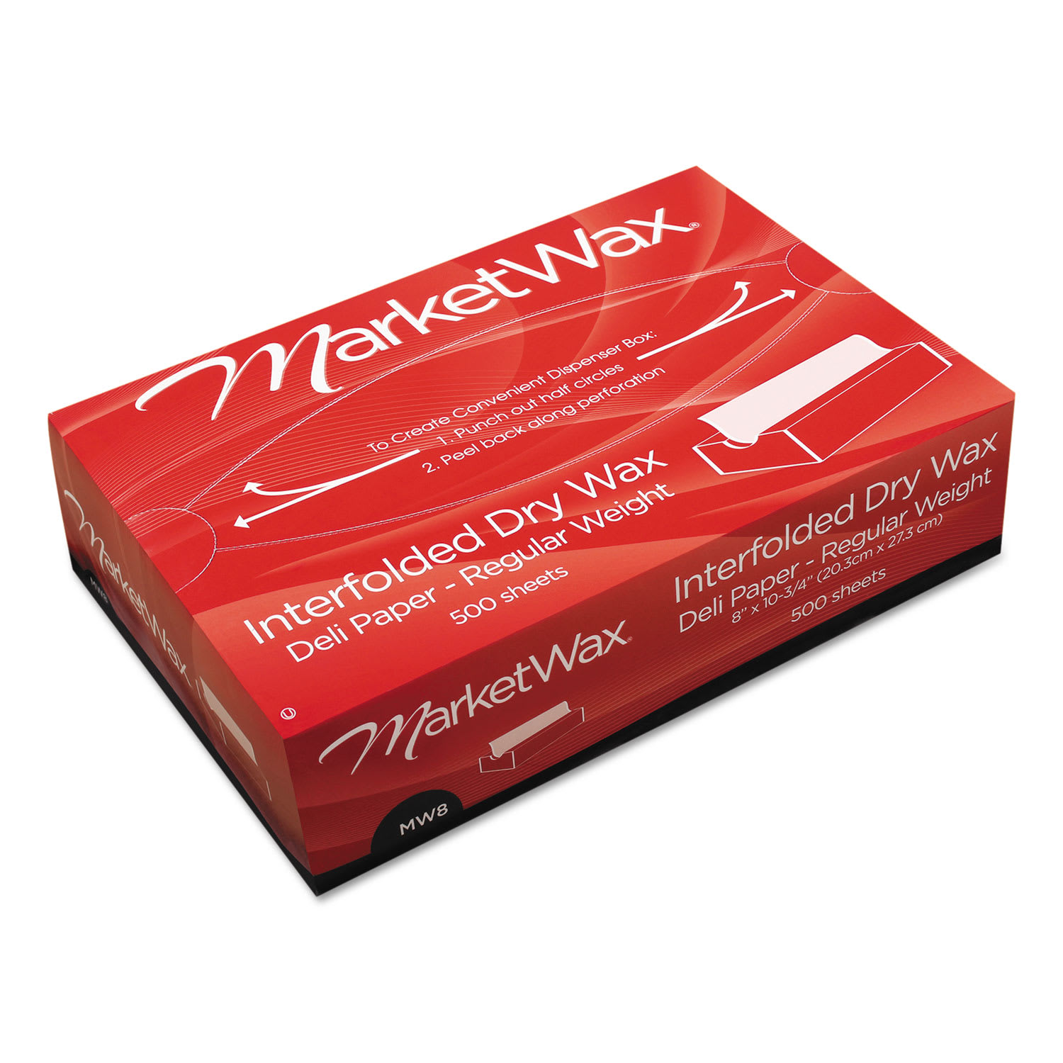 Bagcraft BGC011012 QF12 Interfolded Dry Wax Deli Paper, 12 x 10.75, White, 500/Box, 12 Boxes/Carton