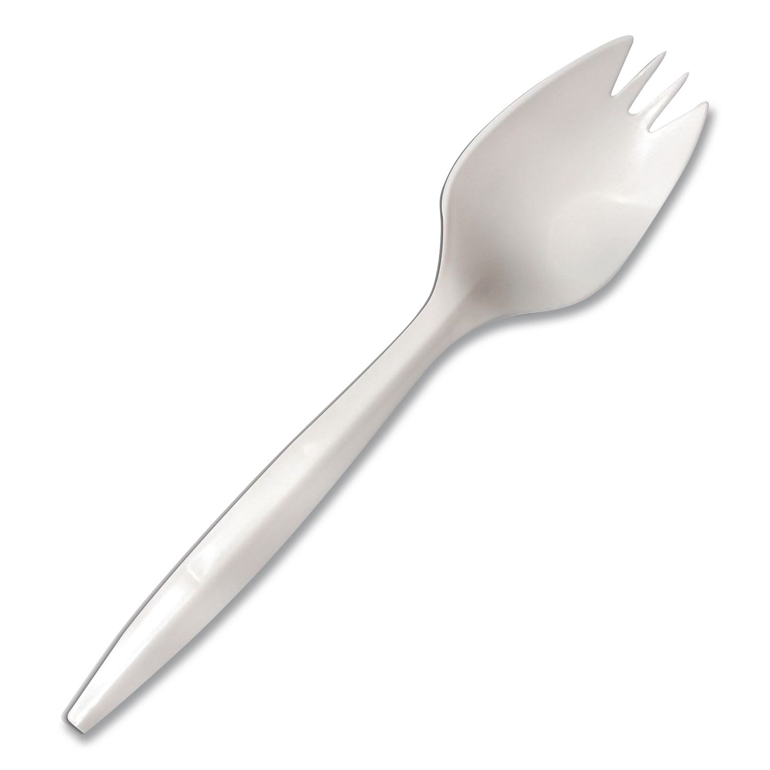 Berkley Square BSQ1015000 Mediumweight Polypropylene Cutlery, Spork, Plastic, White, 1,000/Carton