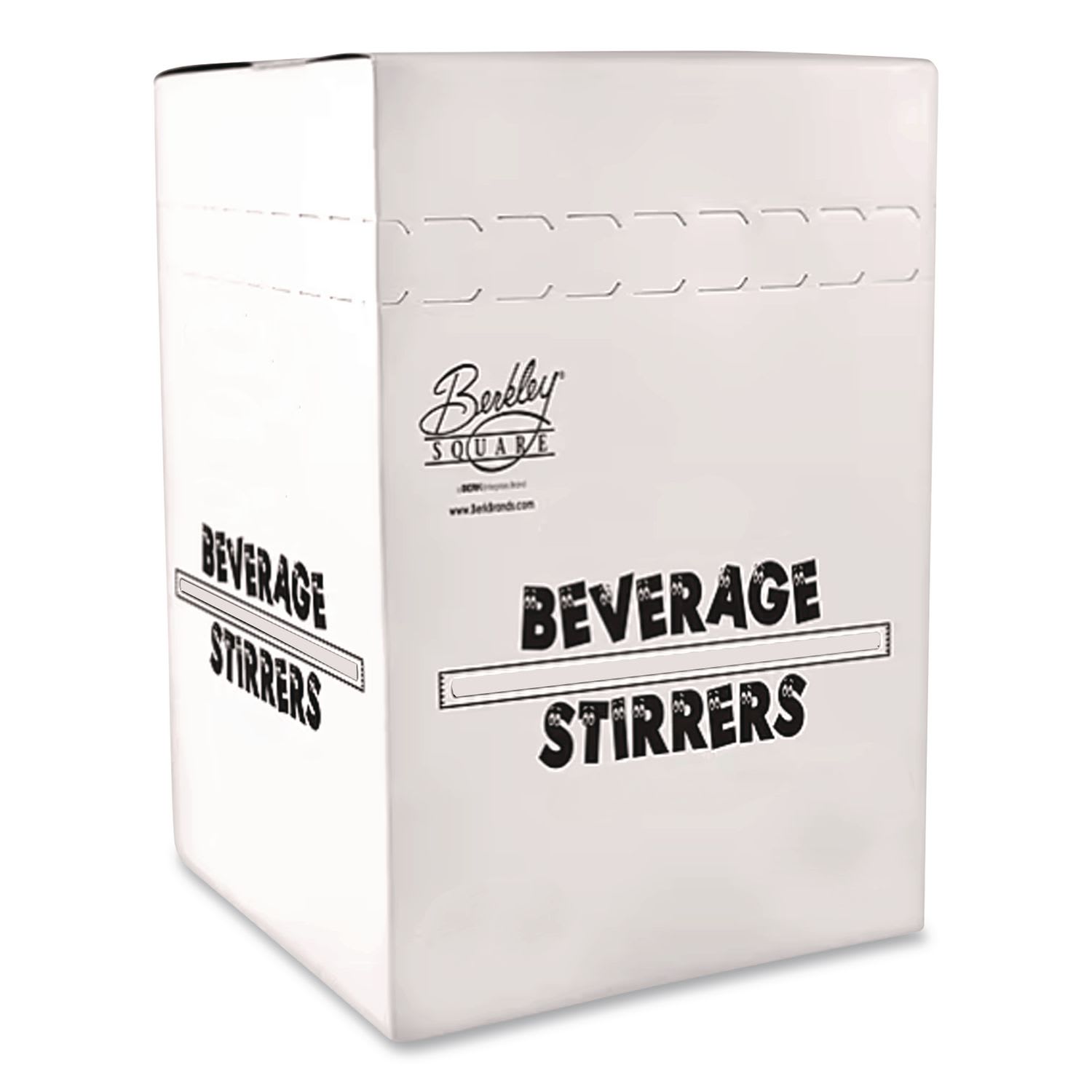 Berkley Square BSQ1241210 Polypropylene Stirrers, 5", White, 1,000/pack