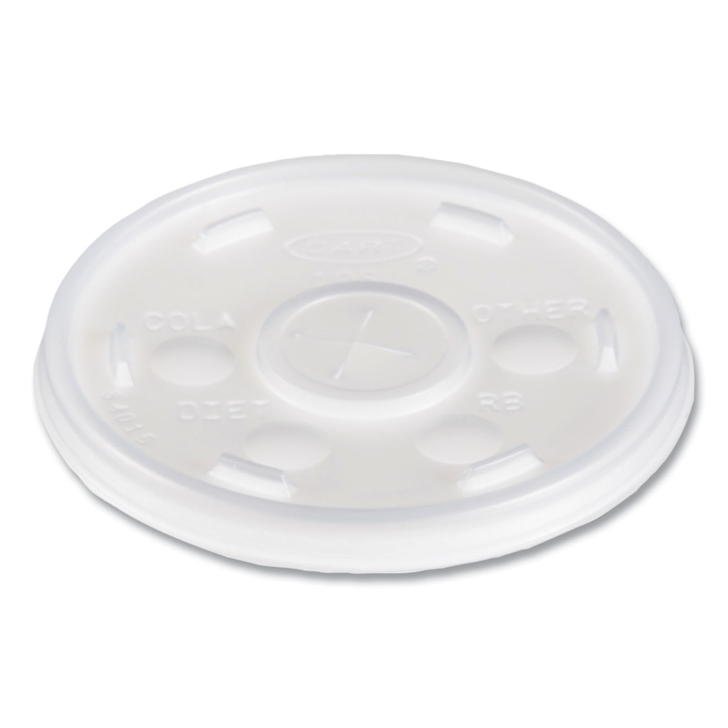 Dart DCC10SL Plastic Cold Cup Lids, Fits 10 oz Cold Cups, Translucent, 100/Pack, 10 Packs/Carton