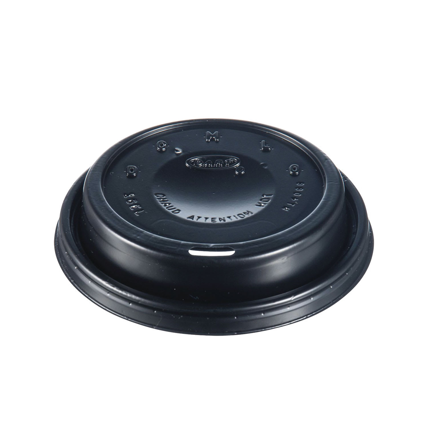 SOLO DCC16ELBLK Cappuccino Dome Sipper Lids, Fits 12 oz to 24 oz Hot Cups, Plastic, Black, 100/Pack, 10 Packs/Carton