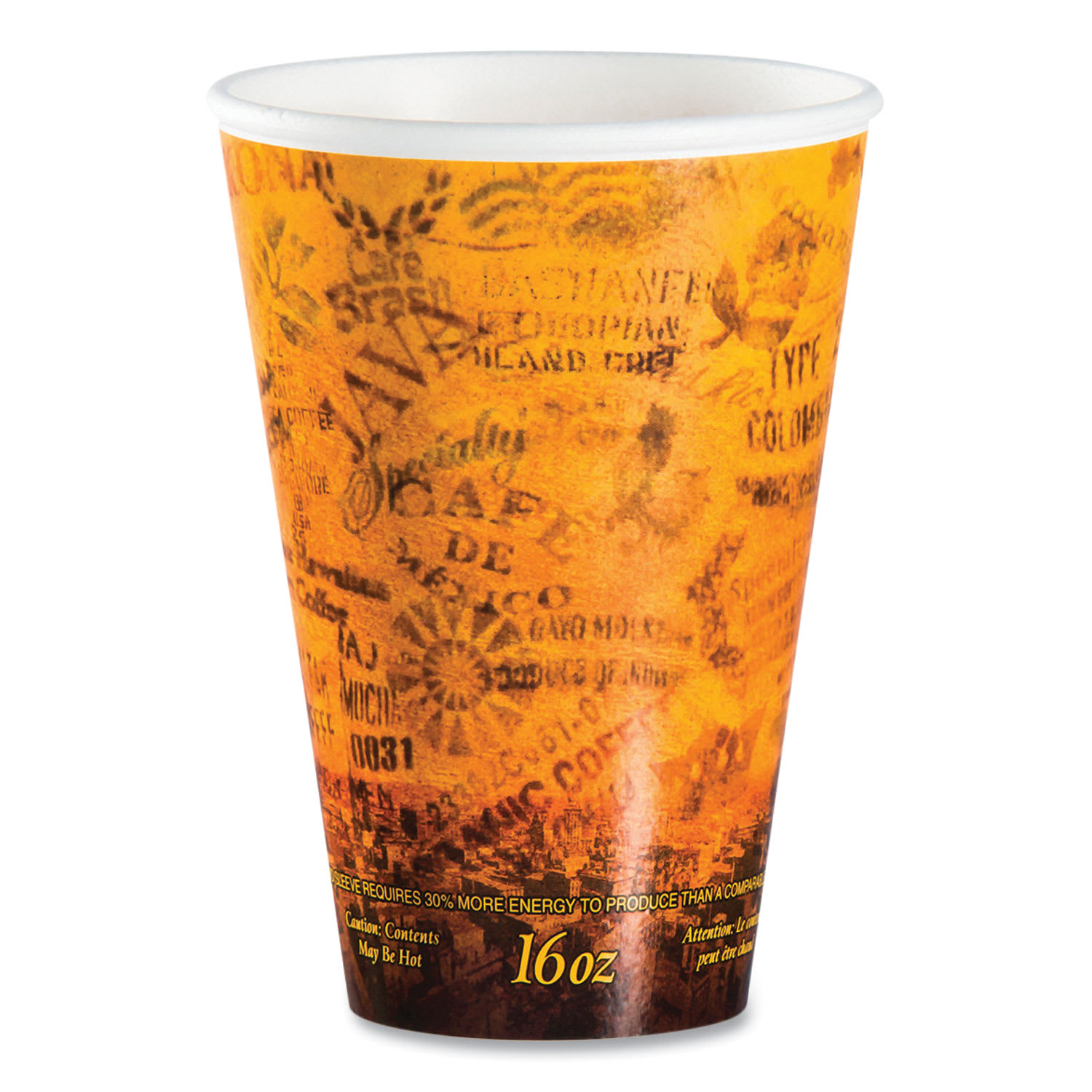 Dart DCC16U16ESC Fusion Escape Foam Hot/cold Cups, 16 Oz, Brown/black, 1,000/carton