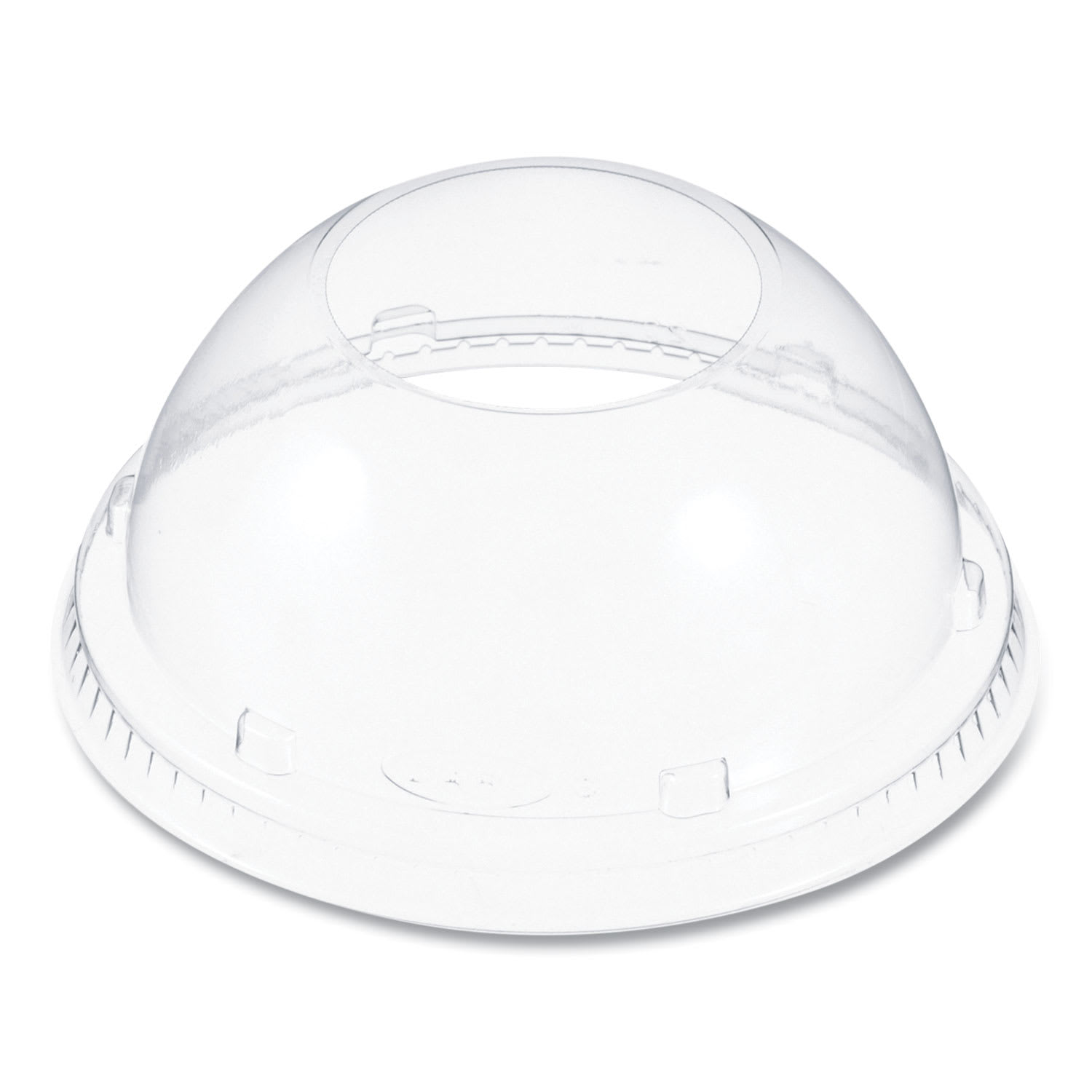 SOLO DCC20LCDH Cappuccino Dome Sipper Lids, Fits 30 oz to 32 oz Hot Cups, Plastic, Clear, 50/Pack, 20 Packs/Carton