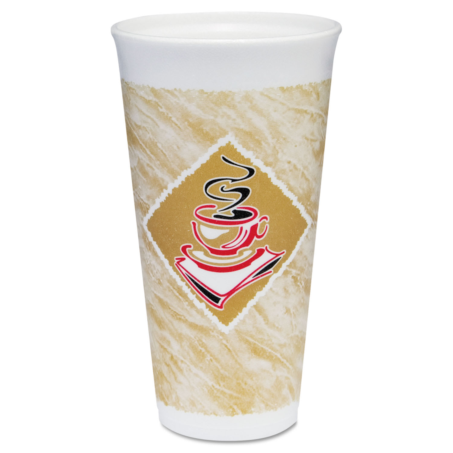 Dart DCC20X16G Cafe G Foam Hot/cold Cups, 20 Oz, Brown/red/white, 500/carton