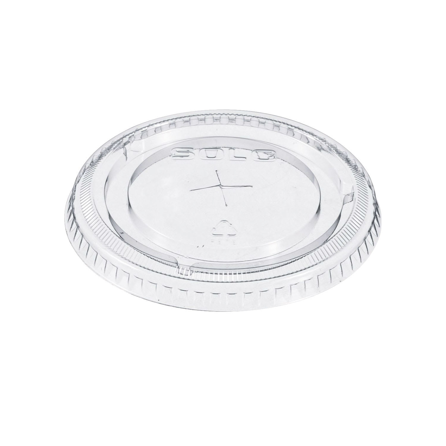 SOLO DCC662TSPK Straw-Slot Cold Cup Lids, Fits 9 oz to 20 oz Cold Cups, Plastic, Clear, 100/Pack