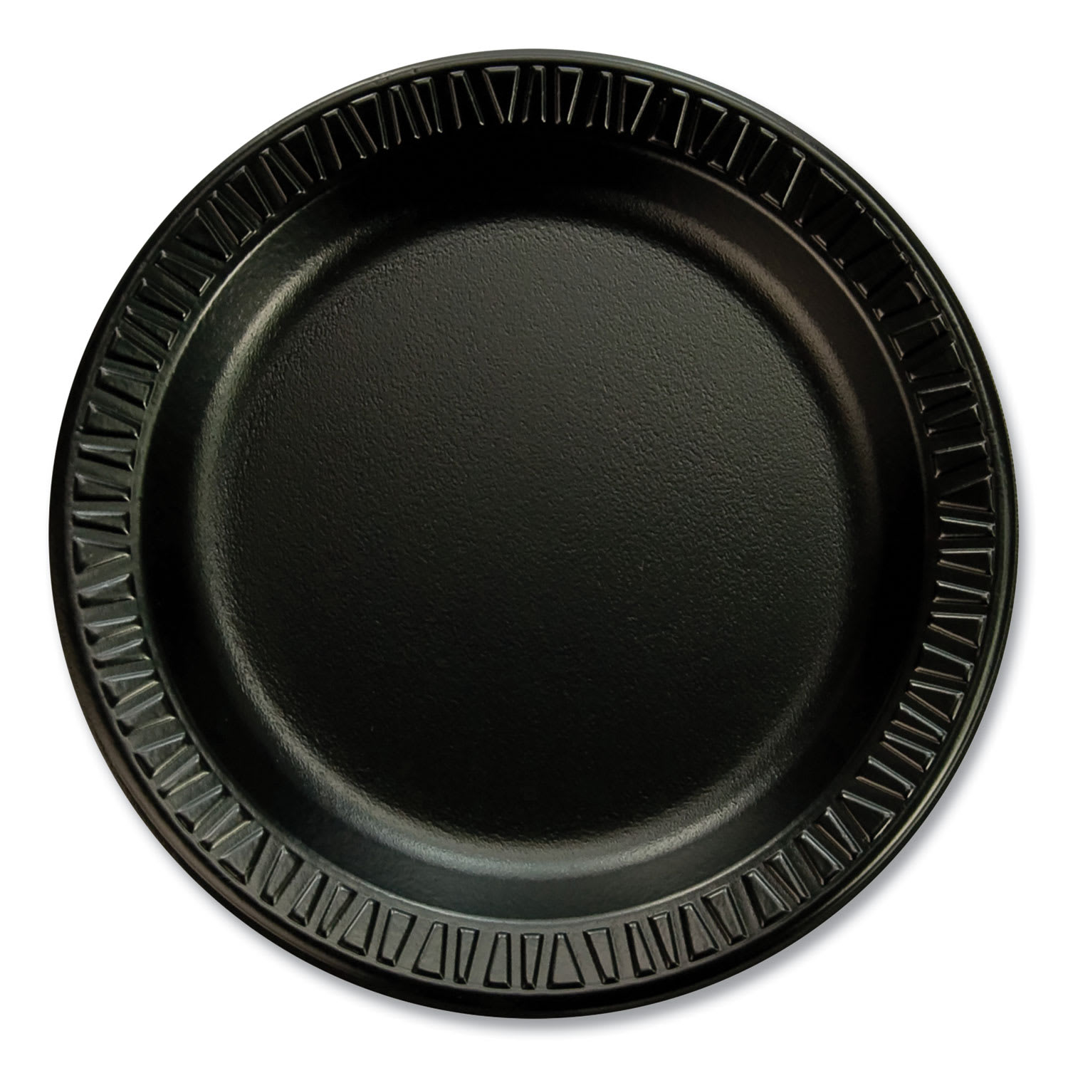 Dart DCC6PBQR Quiet Classic Laminated Foam Dinnerware Plates, 6" dia, Black, 125/Pack, 8 Packs/Carton