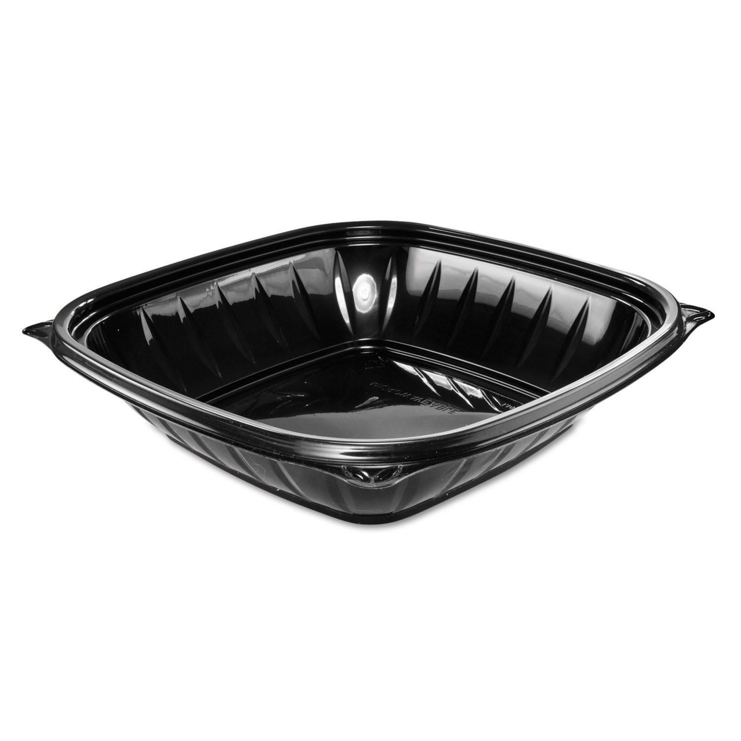 Dart DCCB32SB PresentaBowls Pro Black Square Bowls, 32 oz, 8.5 x 8.5 x 2, Plastic, 63/Bag, 4 Bags/Carton