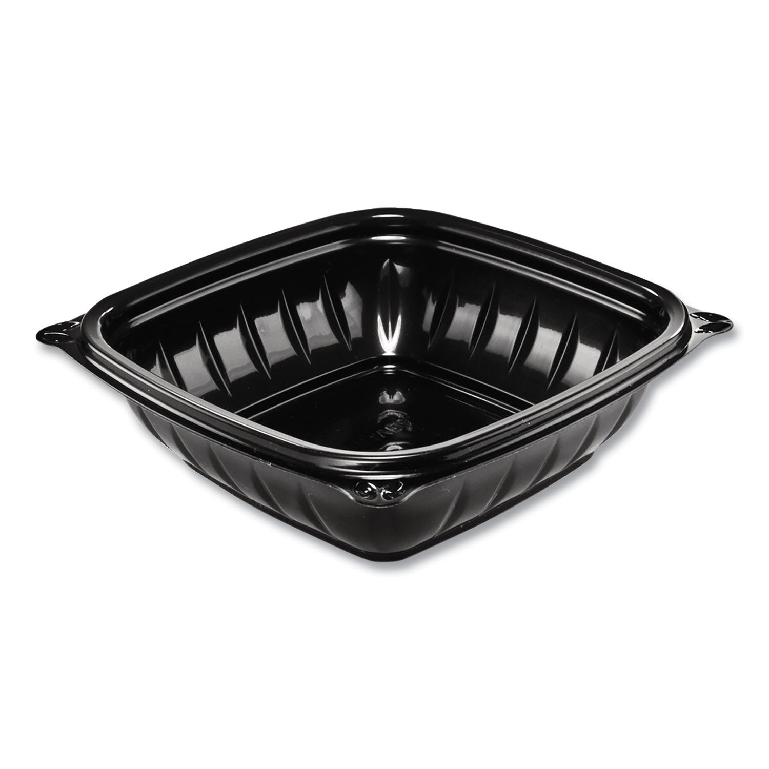 Dart DCCB8SB PresentaBowls Pro Black Square Bowls, 8 oz, 5 x 5 x 1.5, Plastic, 63/Bag, 8 Bags/Carton