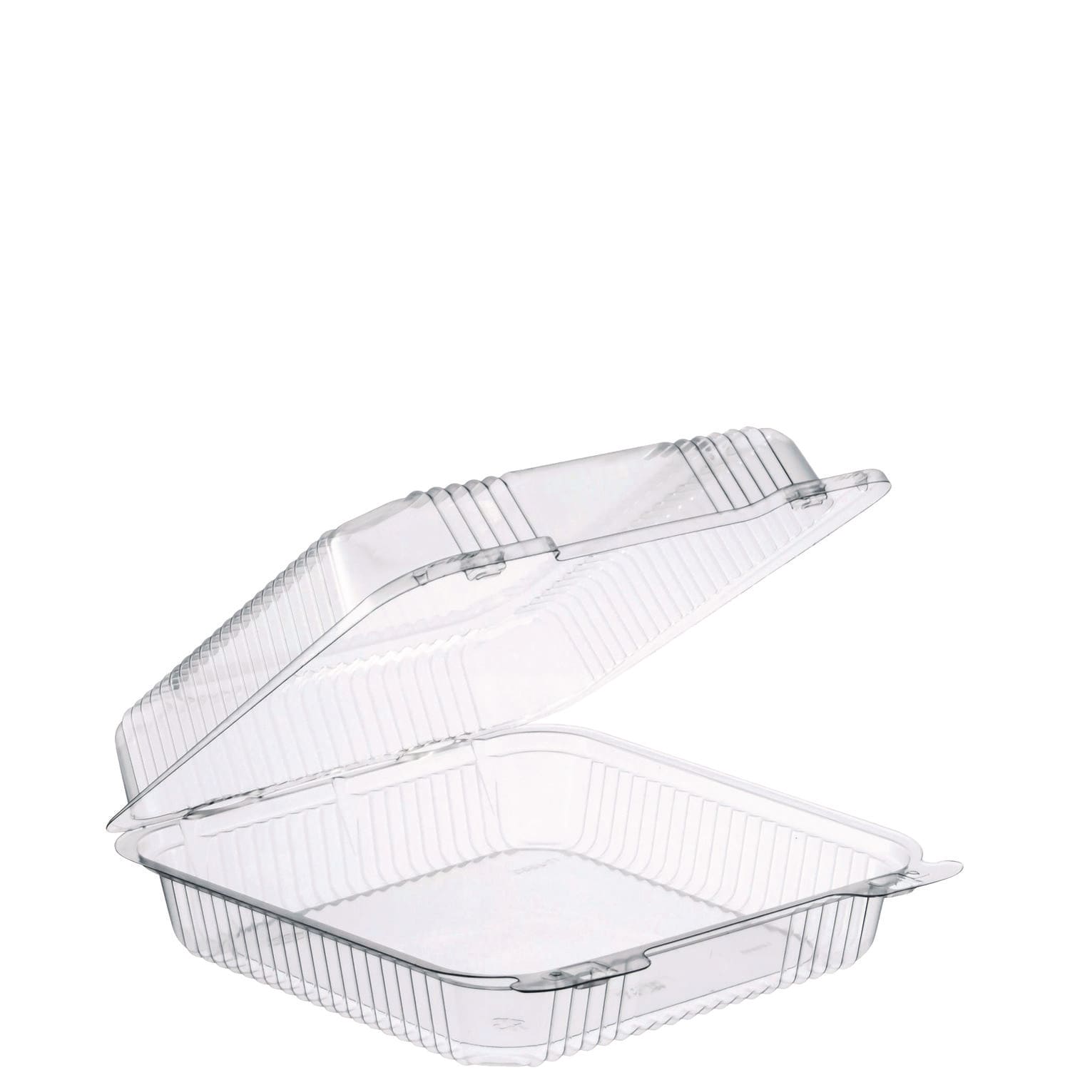 Dart DCCC55UT1 StayLock Clear Hinged Lid Containers, 8.6 x 9 x 3, Clear, Plastic, 100/Pack, 2 Packs/Carton