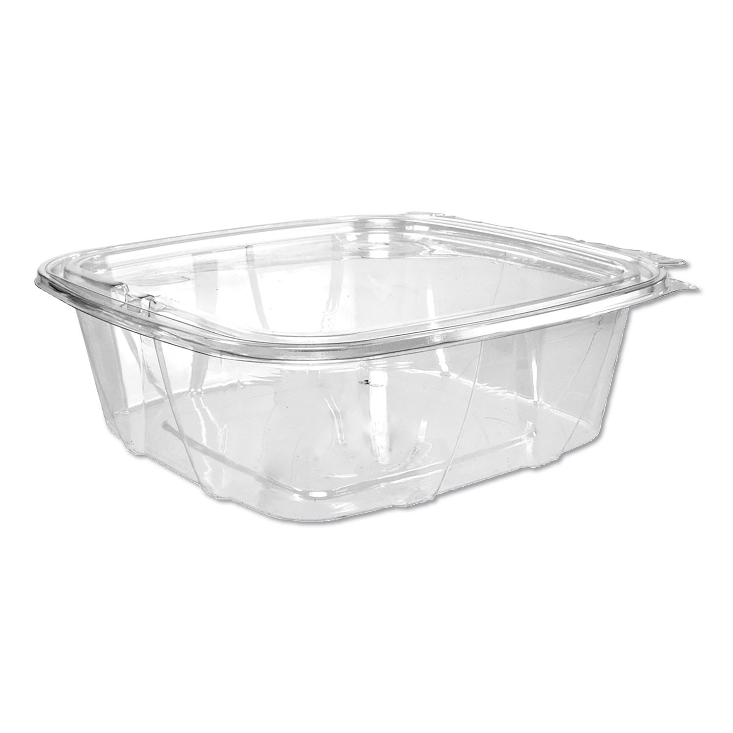 Dart DCCCH48DEF ClearPac SafeSeal Tamper-Resistant/Evident Containers, Flat Lid, 48 oz, Clear, Plastic, 100/Bag, 2 Bags/Carton