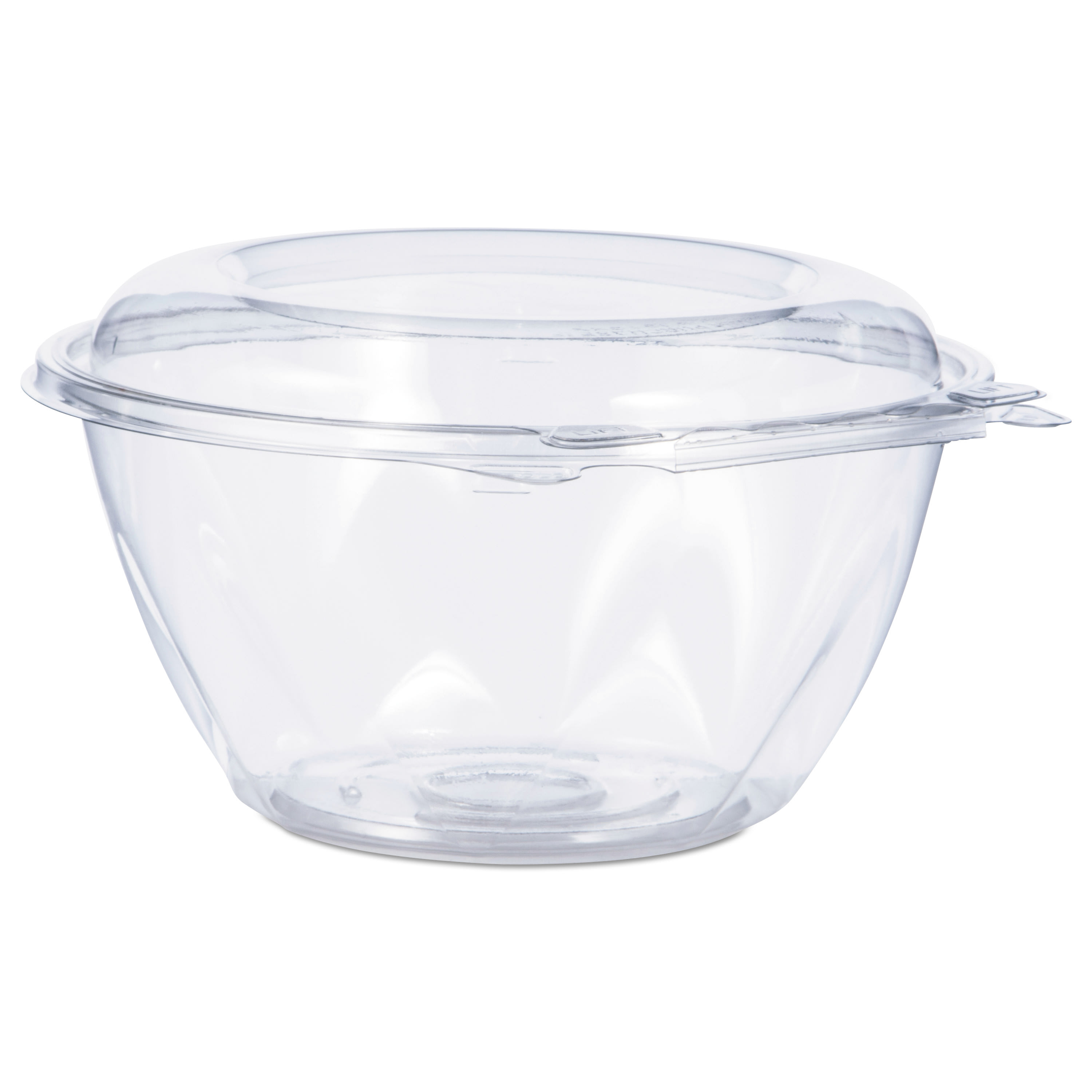 Dart DCCCTR32BD SafeSeal Tamper-Resistant, Tamper-Evident Bowls with Dome Lid, 32 oz, 7" Diameter x 3.4" h, Clear, Plastic, 150/Carton