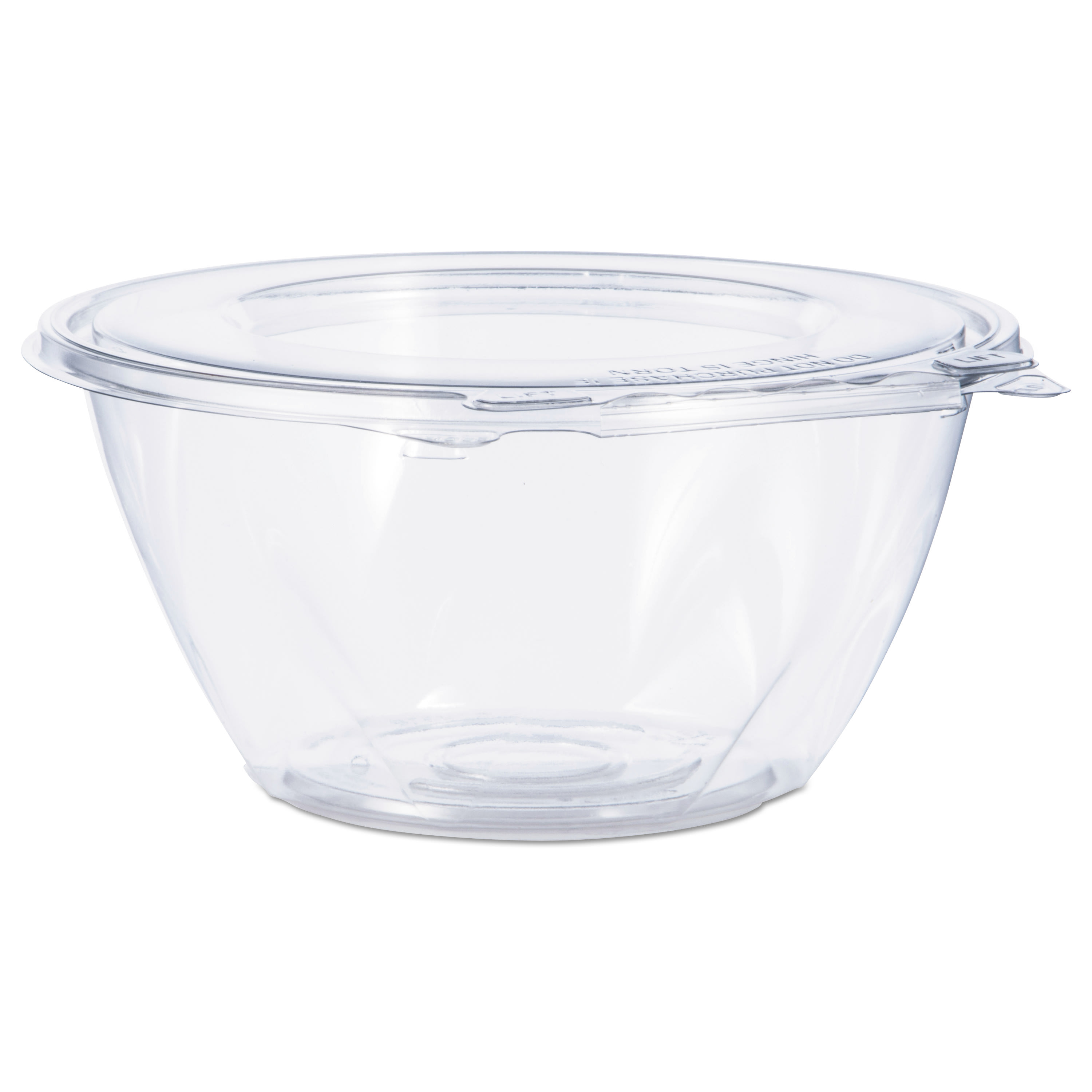 Dart DCCCTR32BF SafeSeal Tamper-Resistant, Tamper-Evident Bowls with Flat Lid, 32 oz, 7" Diameter x 3.2" h, Clear, Plastic, 150/Carton