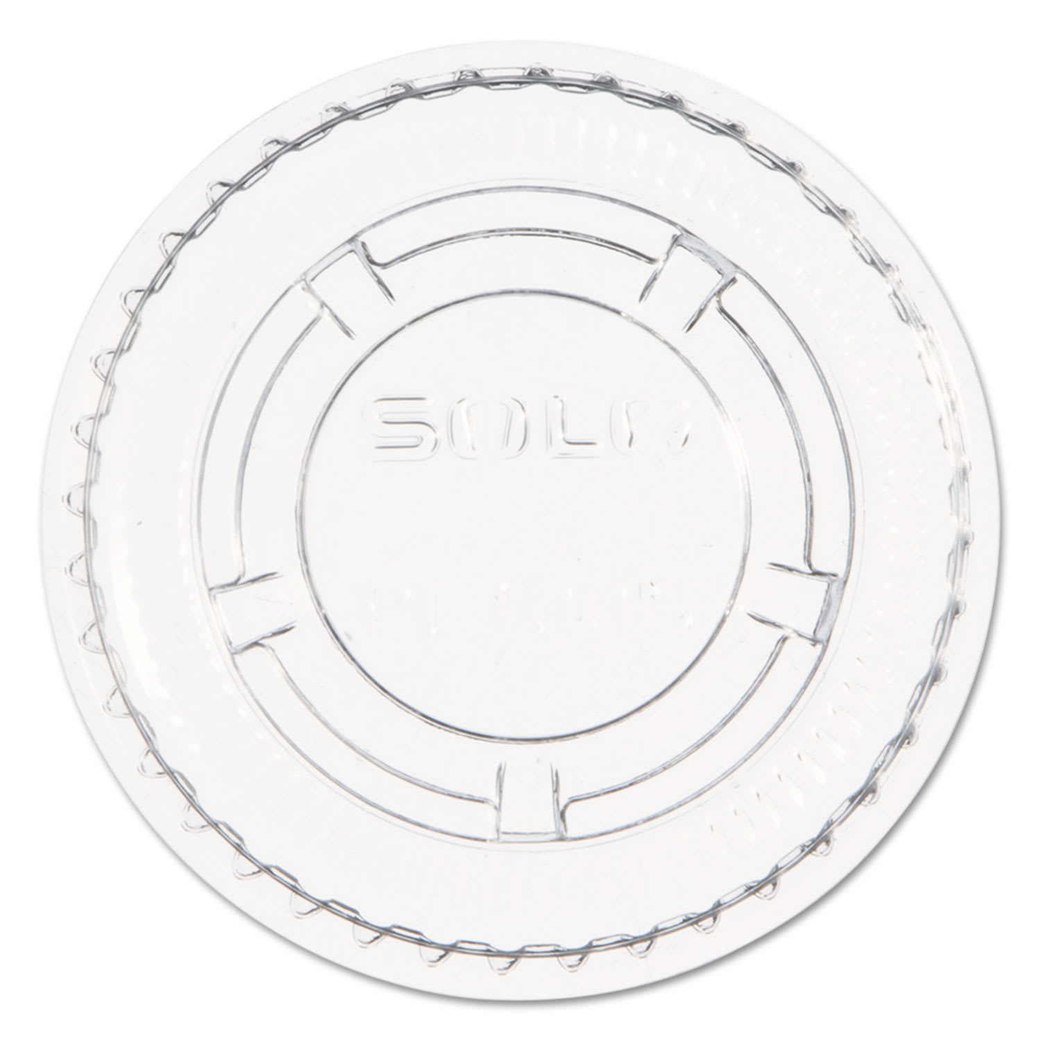Dart DCCPL100N Portion/Souffle Cup Lids, Fits 0.5 oz to 1 oz Portion Cups, Plastic, Clear, 125/Pack, 20 Packs/Carton