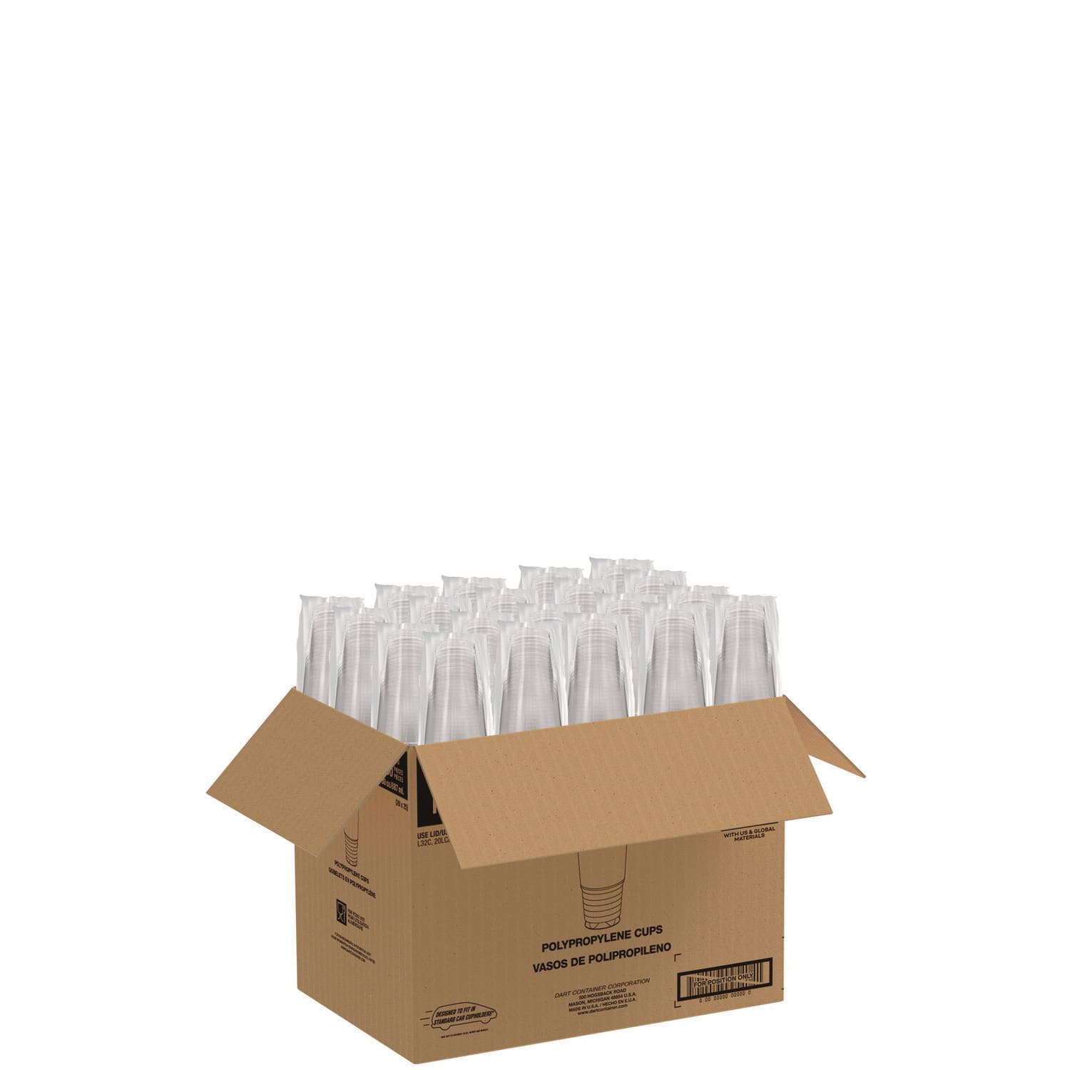 Dart DCCPXG305 Conex ClearPro Plastic Cold Cups, 30 oz, Clear, 25/Bag, 20 Bags/Carton