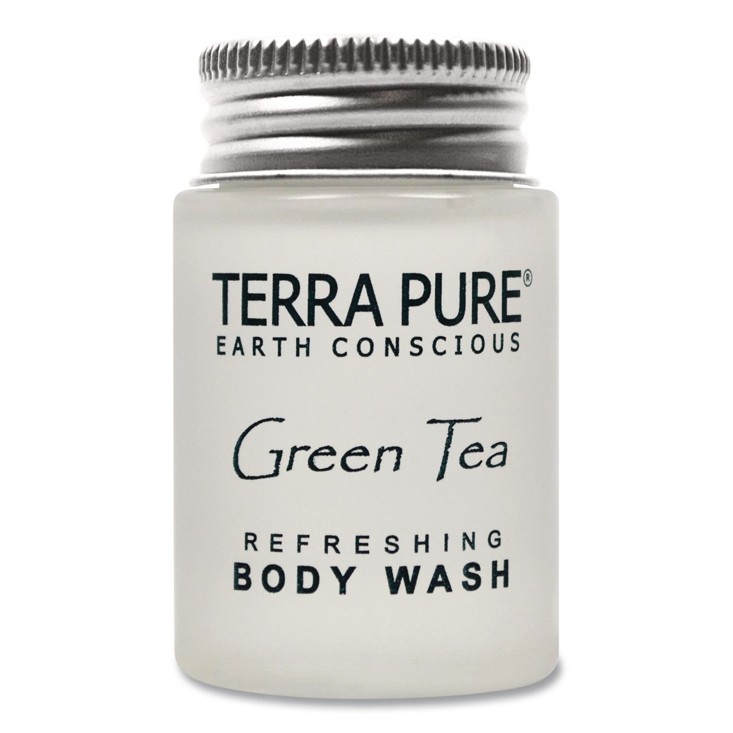 Diversified Hospitality Solutions DHS007491 Terra Pure Body Wash Jam Jar, Green Tea Lemongrass, 1 oz Jar, 300/Carton