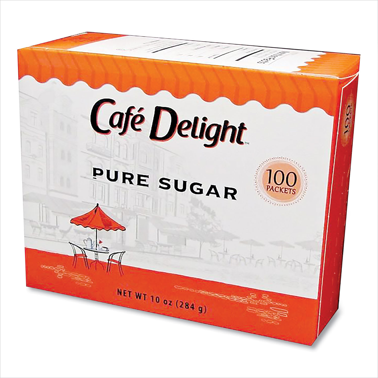 Café Delight DXC23310 Pure Sugar, 0.1 oz Packet, 100/Box