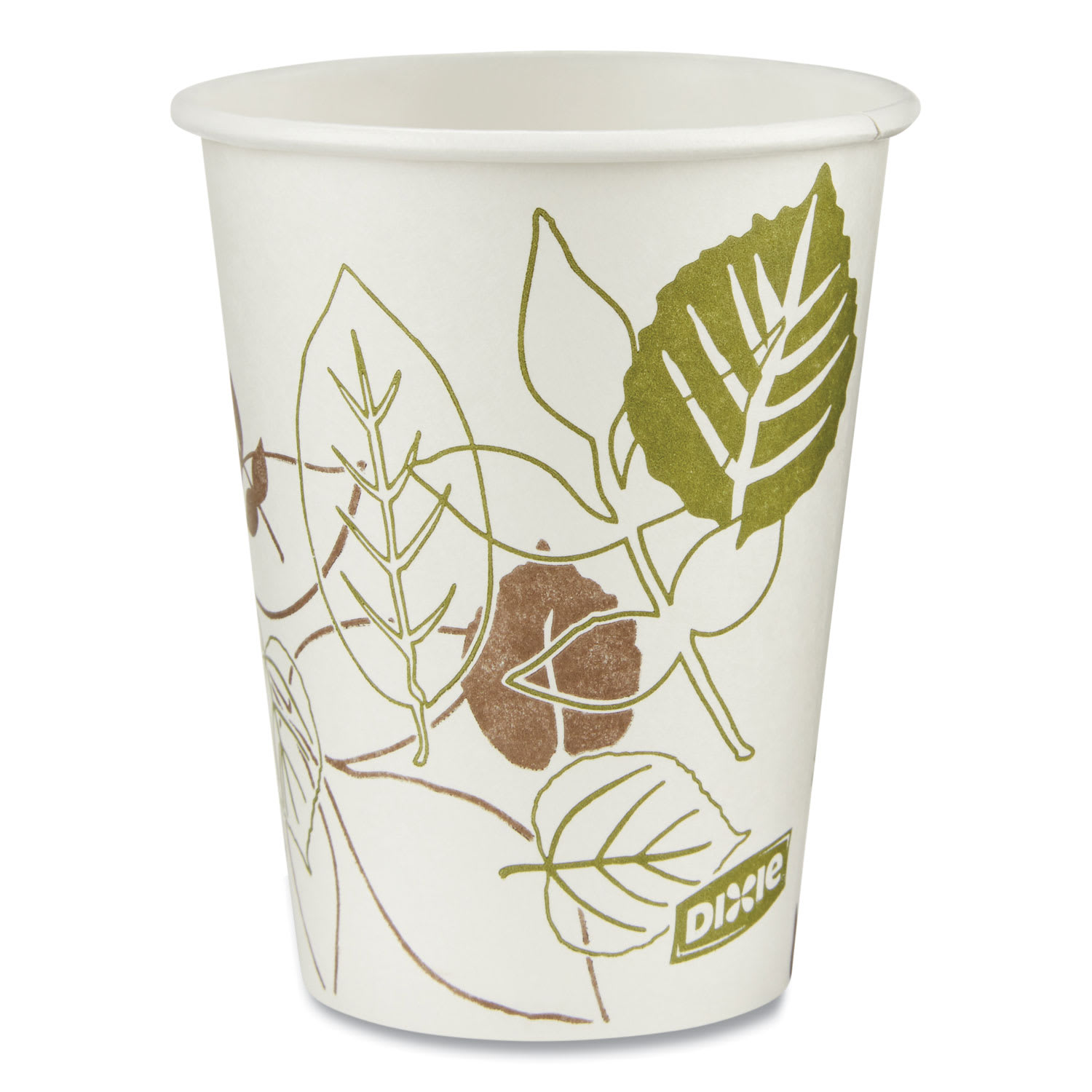 Dixie DXE2338PATHPK Pathways Paper Hot Cups, 8 oz, White/Brown, 50/Pack