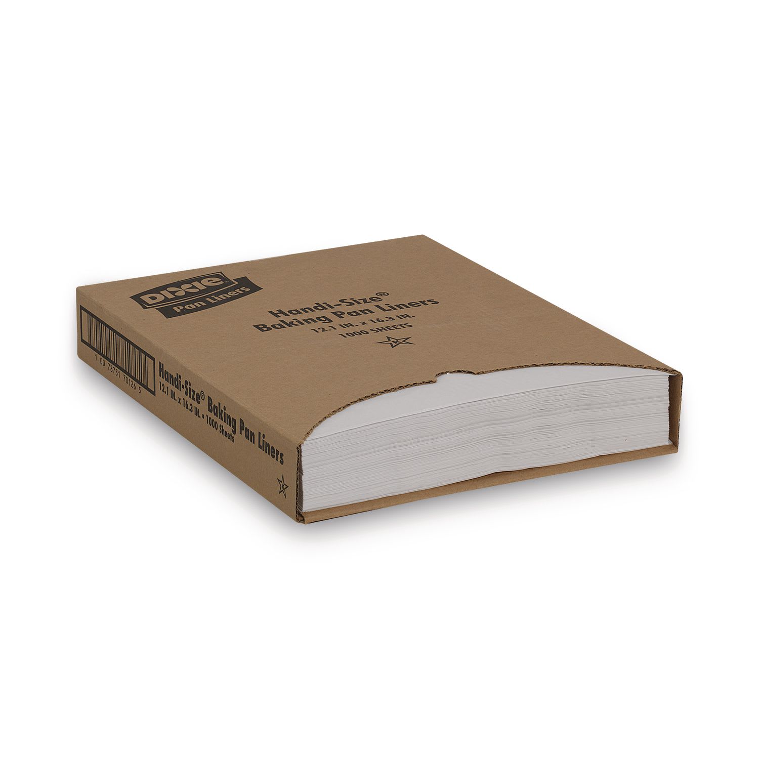 Dixie DXEHS1000 Greaseproof Liftoff Pan Liners, 12.2 x 16.38, White, 1,000/Carton