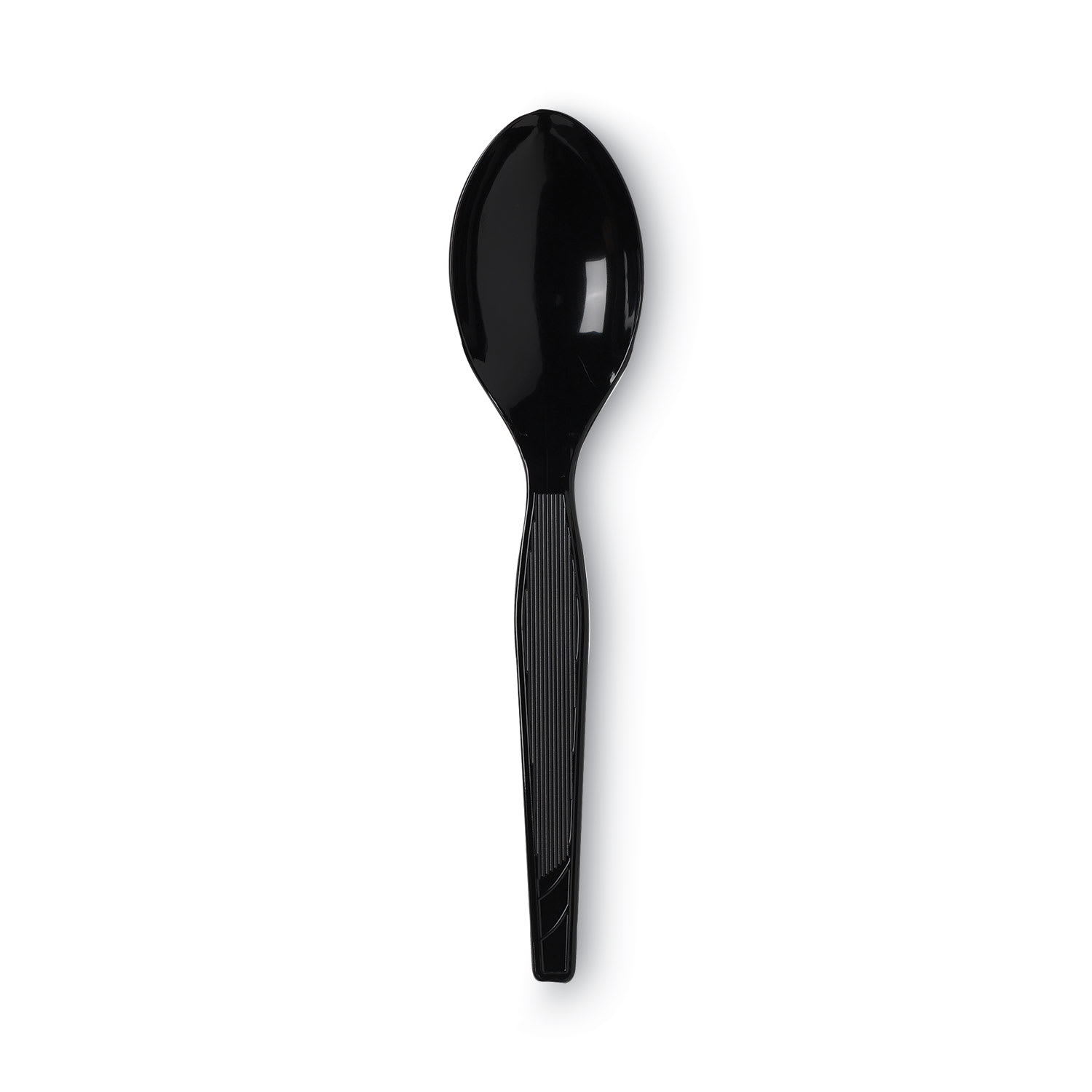 Dixie DXETM517 Plastic Cutlery, Heavy Mediumweight Spoon, Black, 1,000/Carton