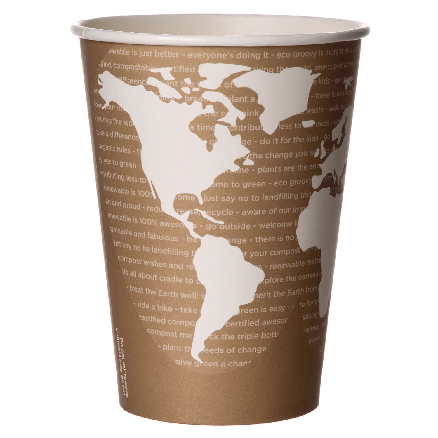 Eco-Products ECOEPBSC32WA World Art Renewable and Compostable Food Container, 32 oz, 4.05" Diameter x 5.8" h, Tan, Paper, 25/Pack, 20 Packs/Carton