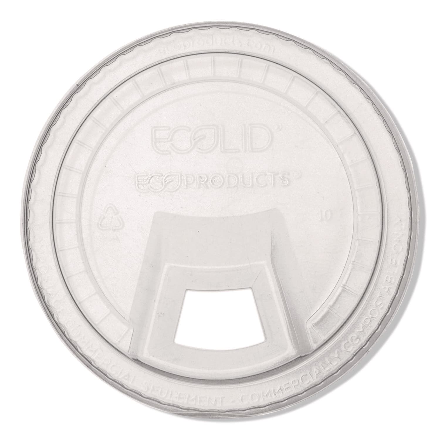 Eco-Products ECOEPFLCS GreenStripe Cold Cup Sip Lids, Fits 9 oz/12 oz to 24 oz Cold Cups, Plastic, Clear, 1,000/Carton