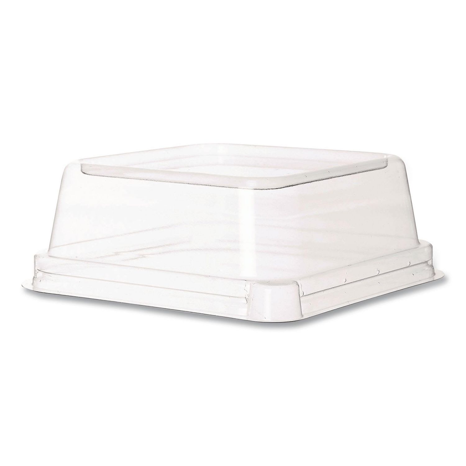 Eco-Products ECOEPSCS5LID Renewable and Compostable Lids, Fits 5" Square Containers, Clear, Plastic, 50/Pack, 8 Packs/Carton