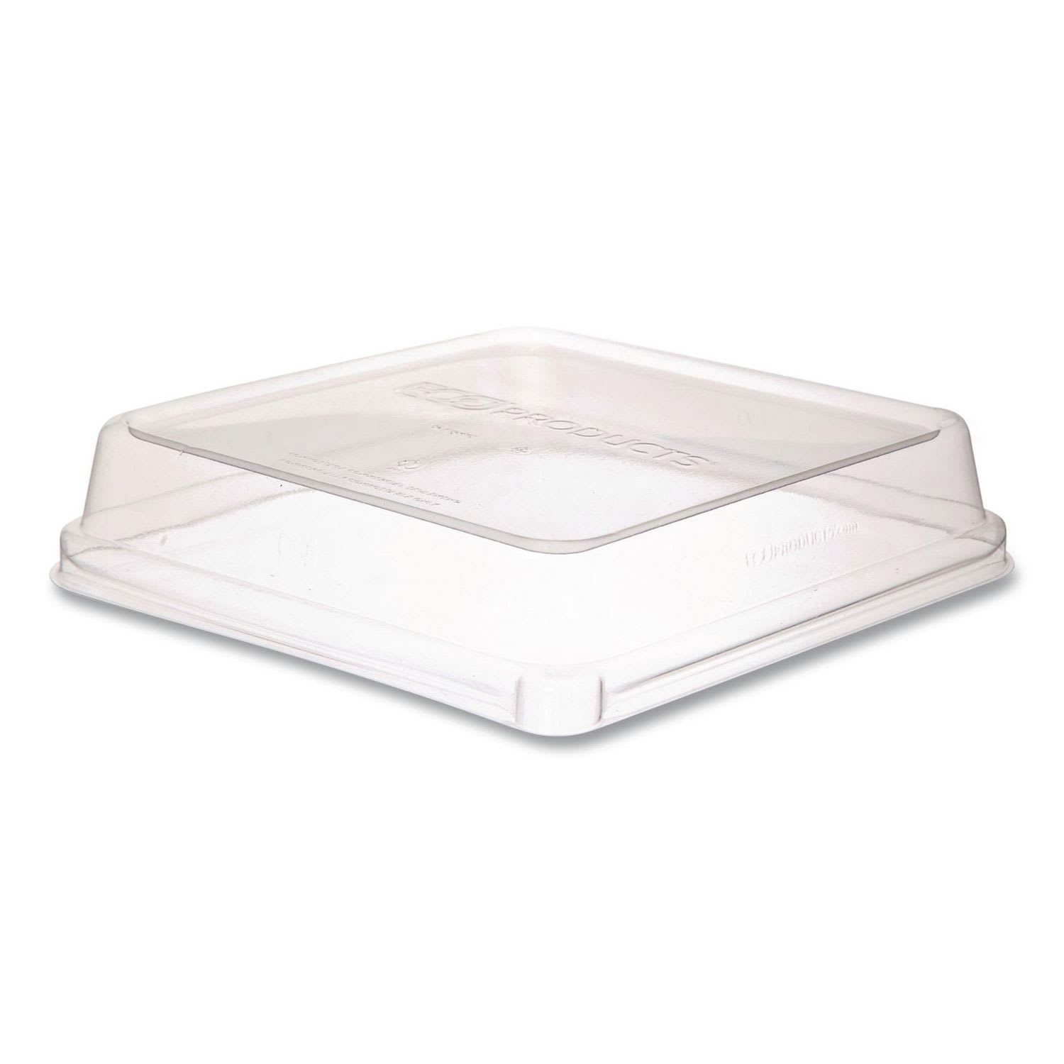 Eco-Products ECOEPSCS8SLID Renewable and Compostable Lids, 7.86 x 7.86 x 1.64, Clear, Plastic, 200/Carton