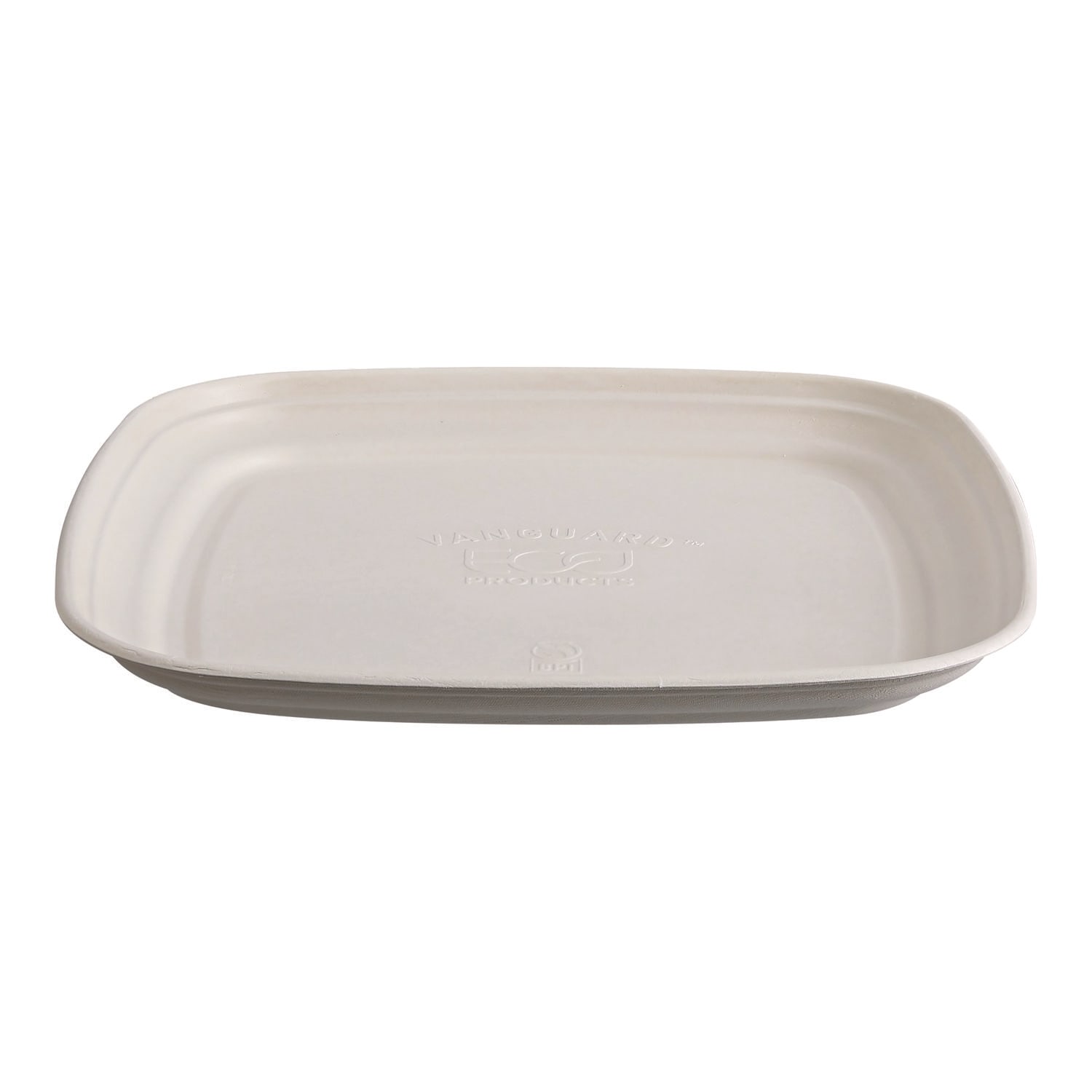 Eco-Products ECOEPSCTRS14NFA Regalia Renewable Sugarcane Tray, 9.06 x 14.37, White, Sugarcane, 100/Carton