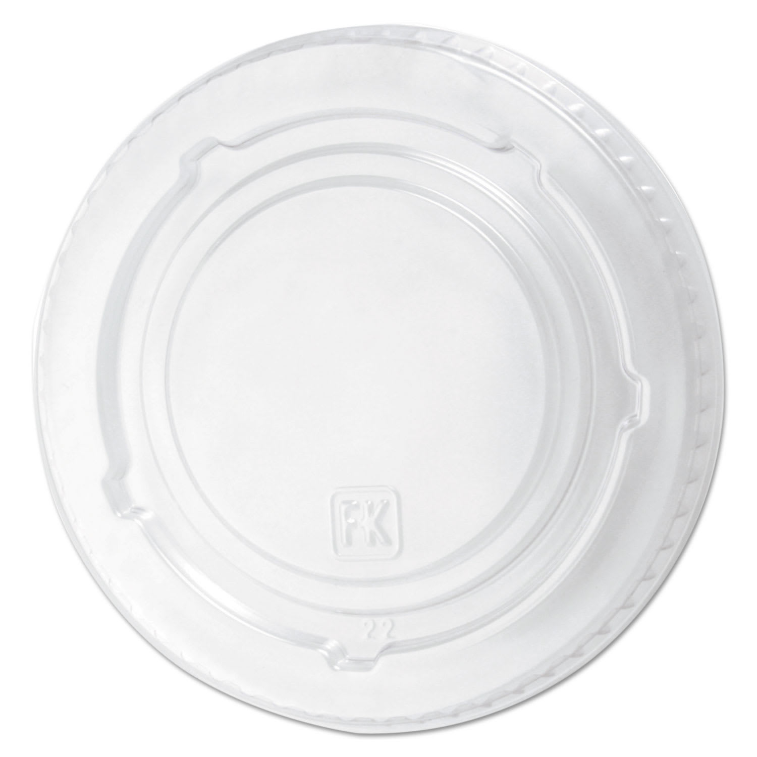 Fabri-Kal FABLKC1220F Kal-Clear/Nexclear Drink Cup Lids, Flat Lid with No Slot, Fits 12 oz to 20 oz Cold Cups, Plastic, Clear, 1,000/Carton