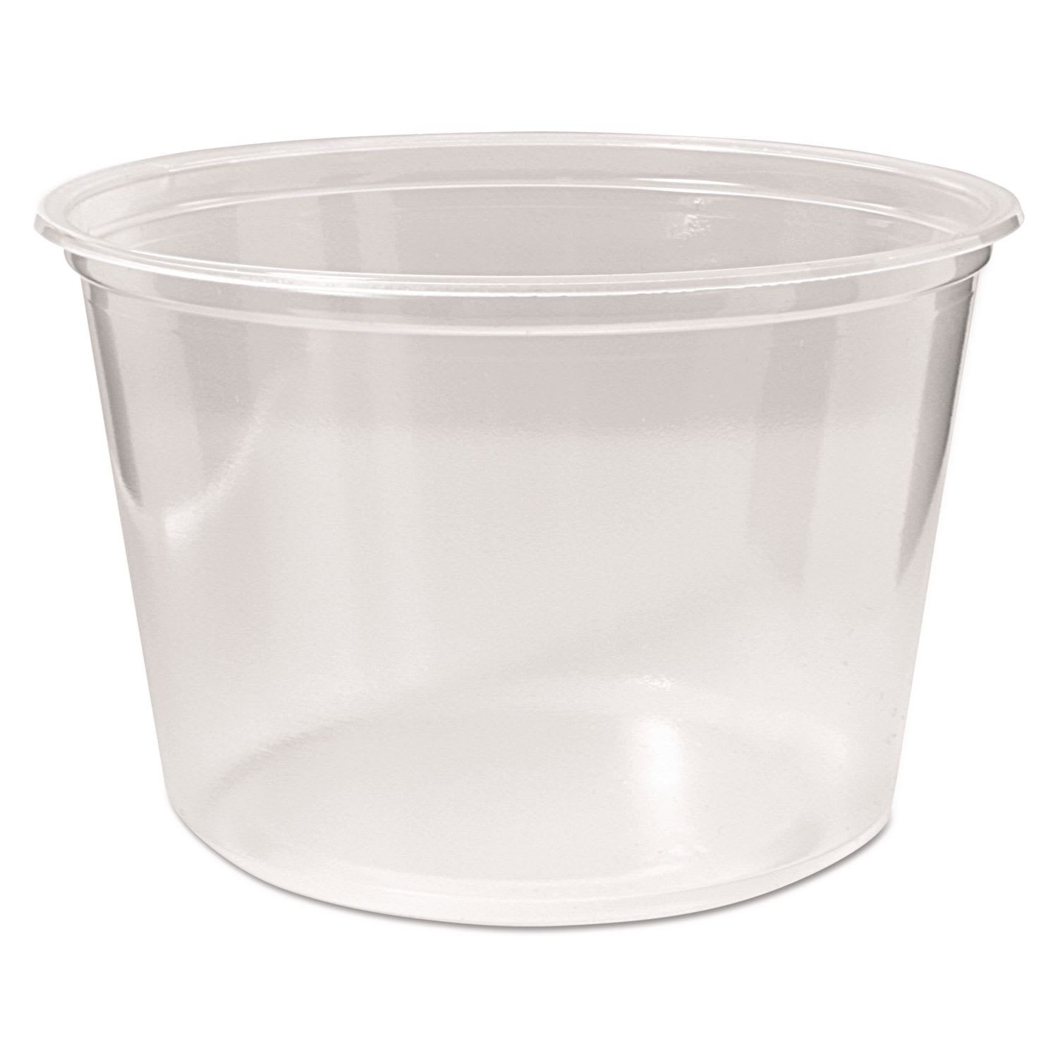 Fabri-Kal FABPK16SC Microwavable Deli Containers, 16 oz, 4.6" Diameter x 3" h, Clear, Plastic, 500/Carton