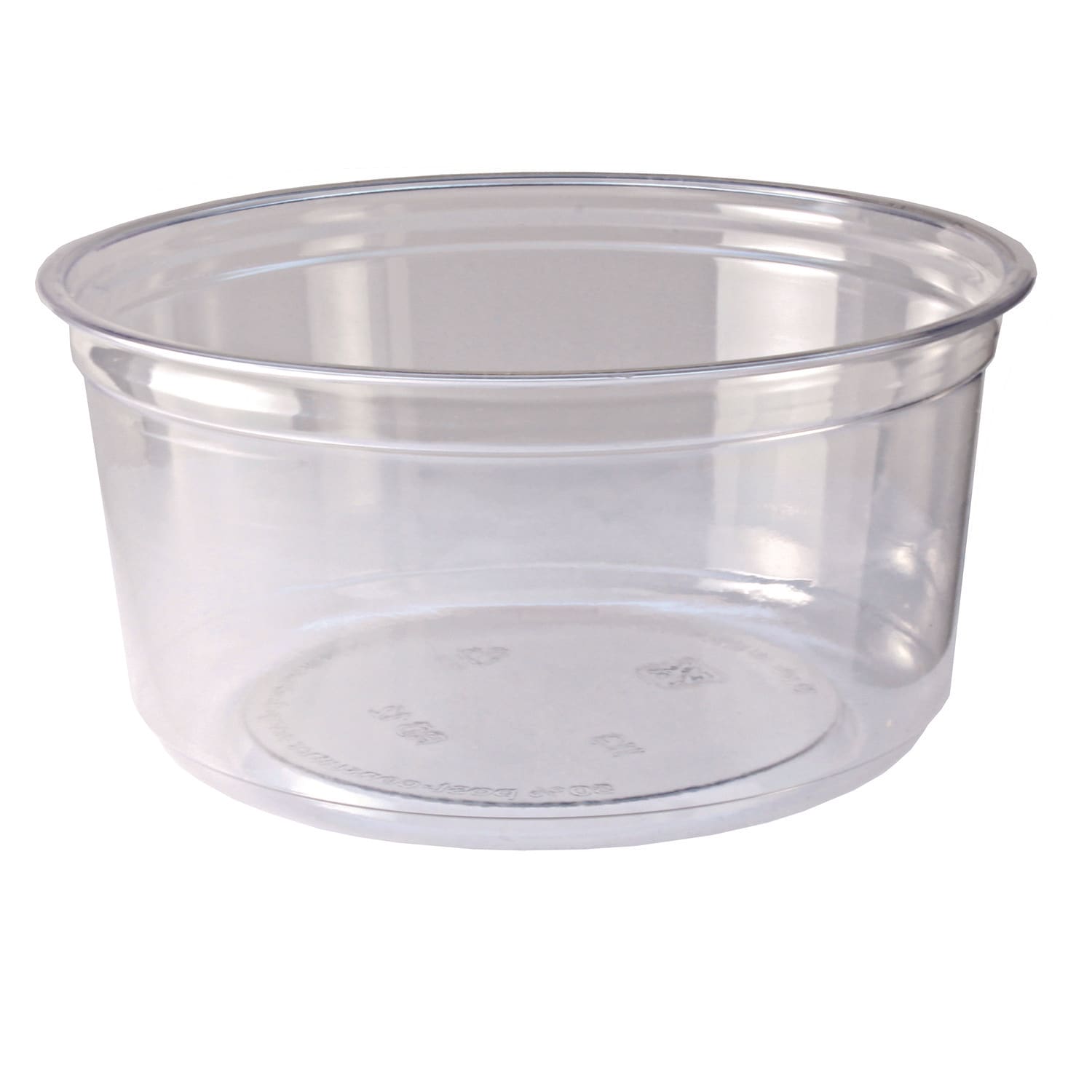 Fabri-Kal FABRD12 Recycleware Round Deli Container, 12 oz, 4.6" Diameter x 2.3" h, Clear, Plastic, 500/Carton