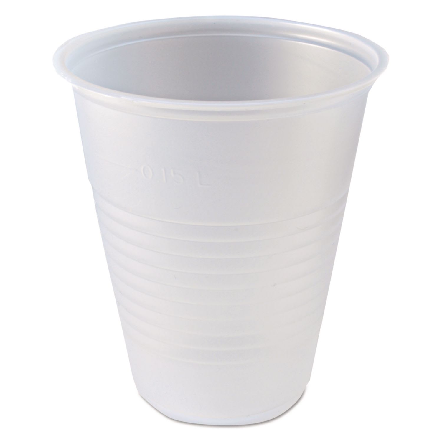 Fabri-Kal FABRK7 RK Ribbed Cold Drink Cups, 7 oz, Plastic, Clear, 100/Bag, 25 Bags/Carton
