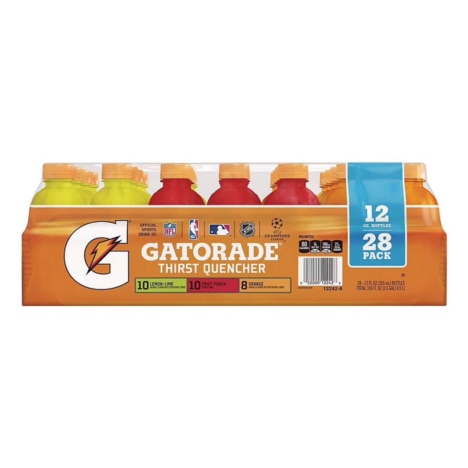 Gatorade GRR22002180 Thirst Quencher Variety Pack, Assorted Flavors, 12 oz Bottle, 28/Carton