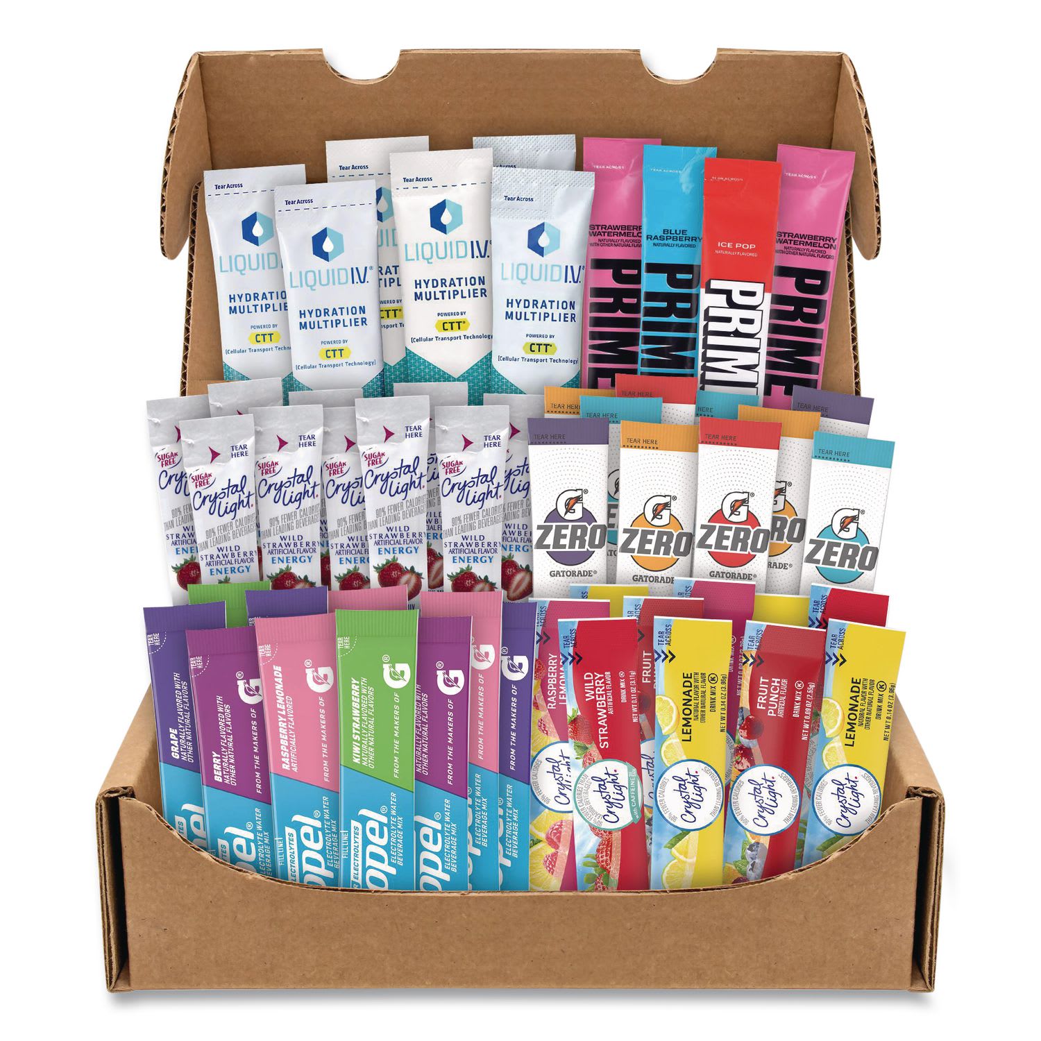 Snack Box Pros GRR70000165 Drink Mixes Snack Box, 50 Assorted Mixes/Box