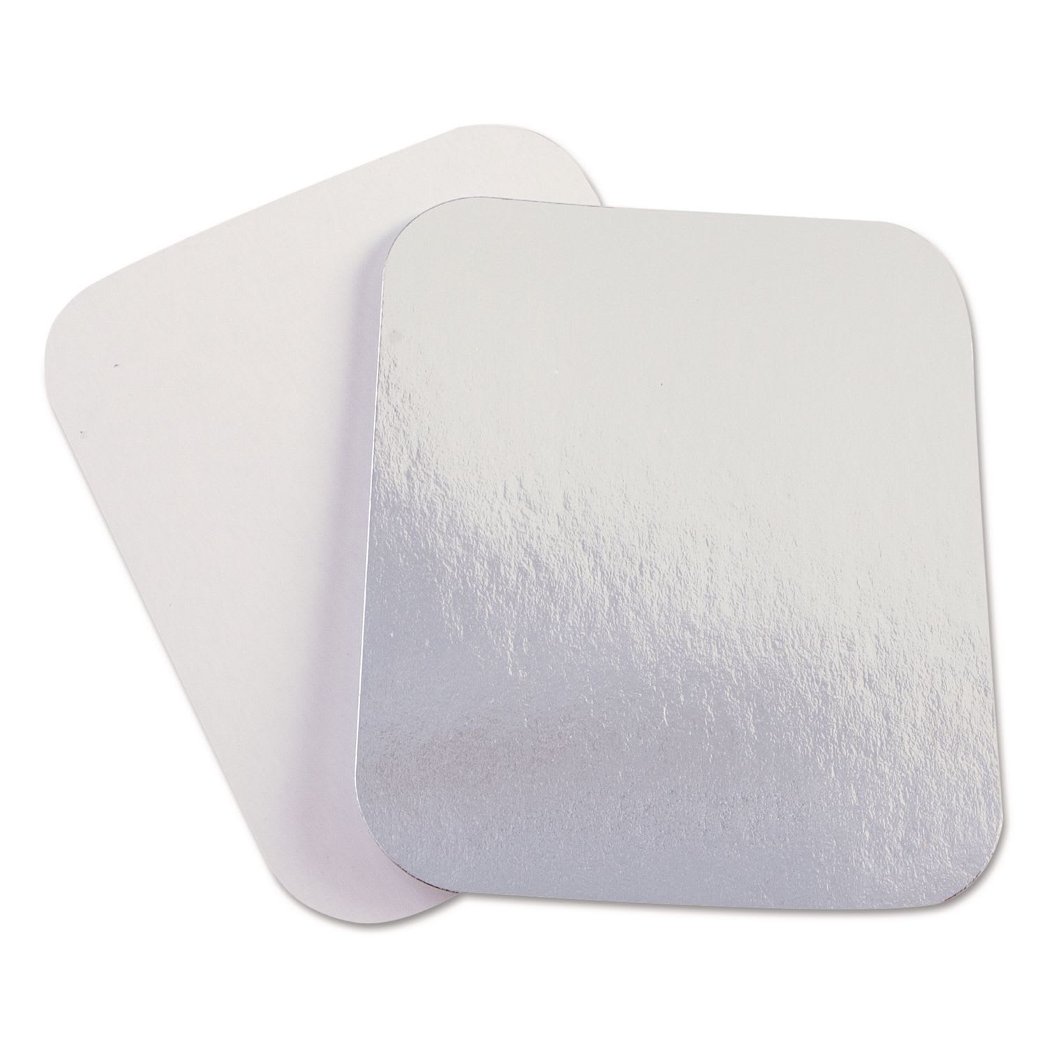 HFA HFA2060L Laminated Board Lid, 7 x 5, Silver/White, Aluminum, 500/Carton