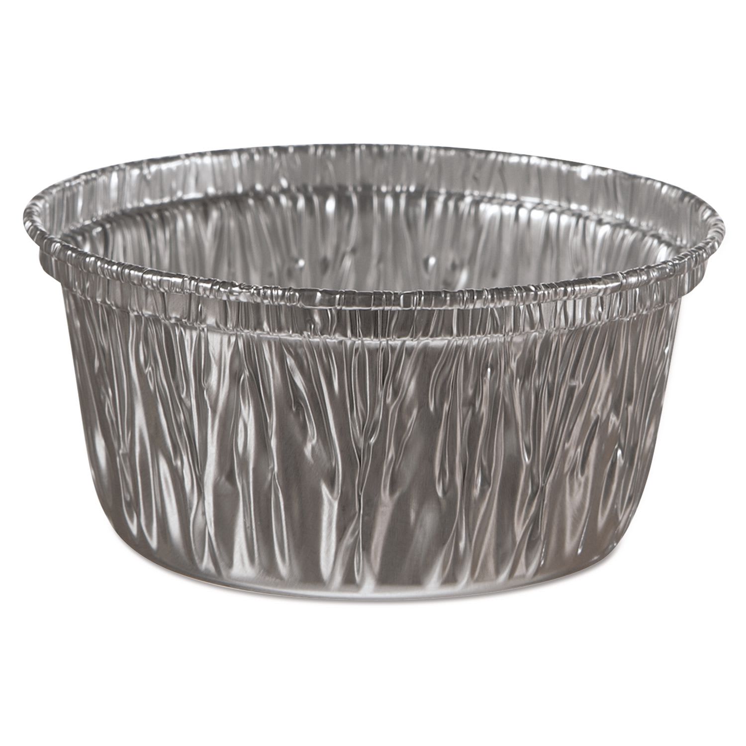 HFA HFA34130 Aluminum Baking Cups, 4 oz, 3.38" Diameter x 1.56" h, 1,000/Carton
