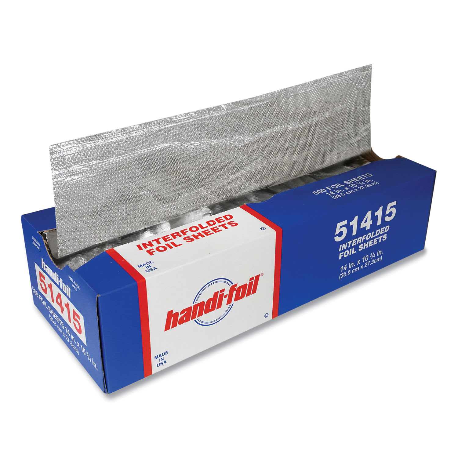 HFA HFA51415 Interfolded Foil Sheets, 10.75 x 14, 500/Box, 6 Boxes/Carton