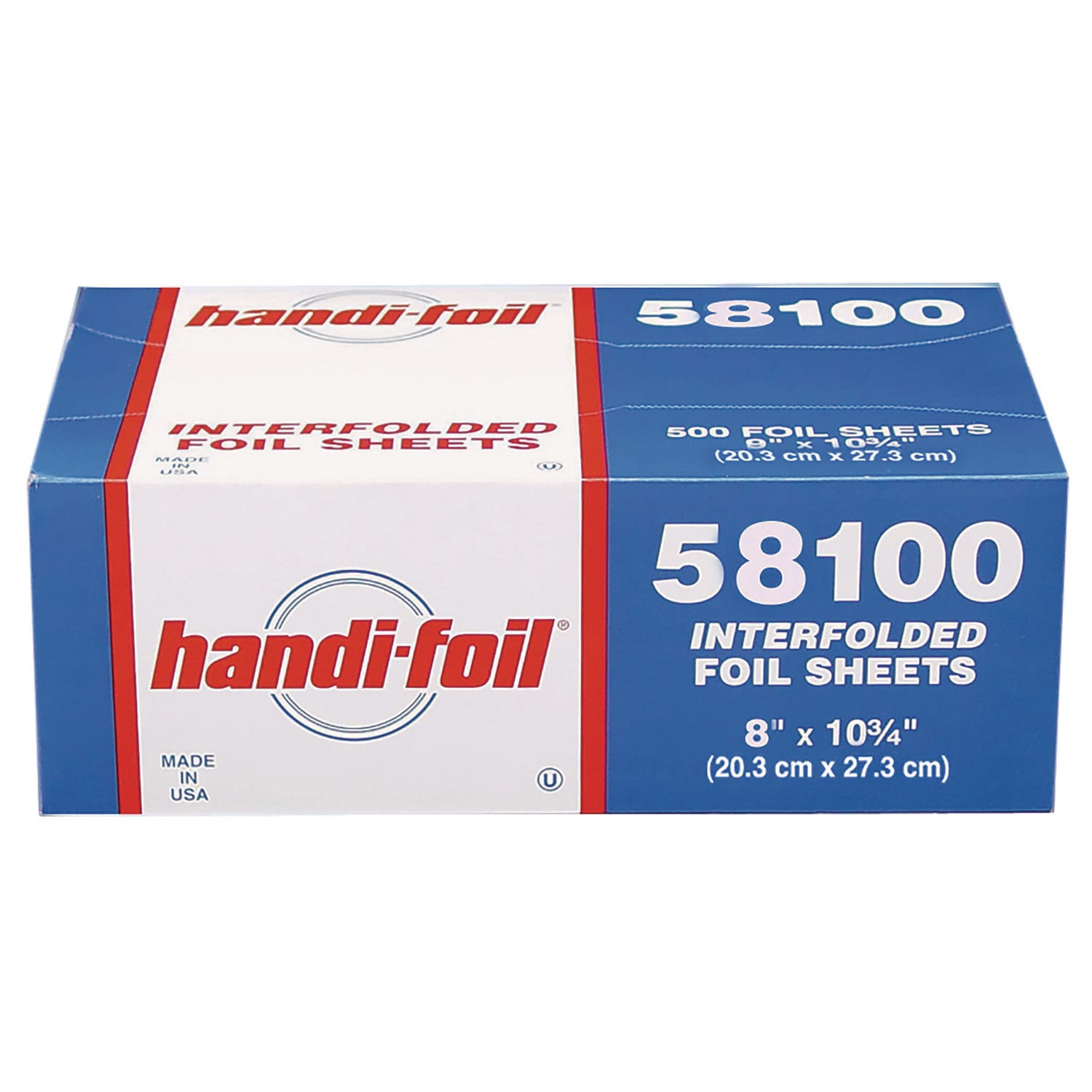 HFA HFA58100 Interfolded Foil Sheets, 55 Gauge, 8 x 10.75, 500/Box, 6 Boxes/Carton