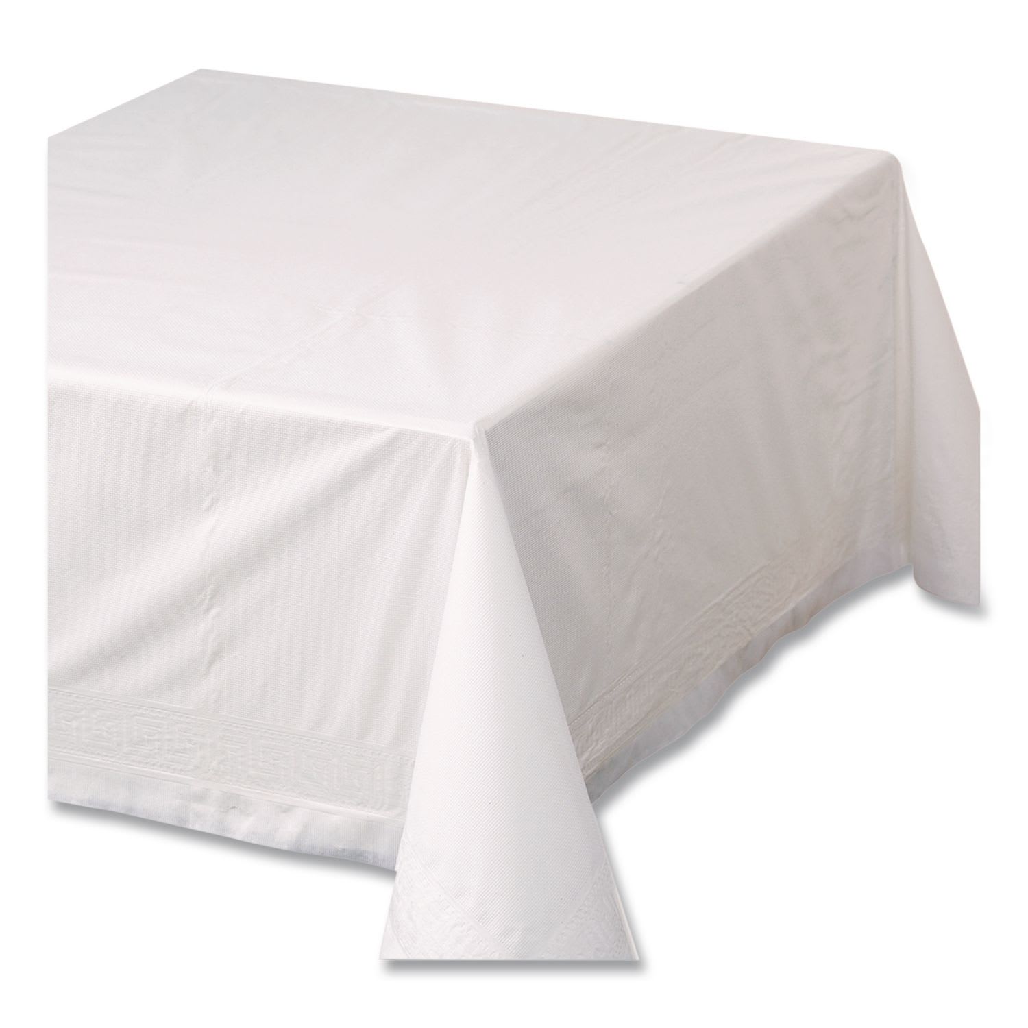 Hoffmaster HFM210046 Tissue/poly Tablecovers, 54" X 54", White, 50/carton