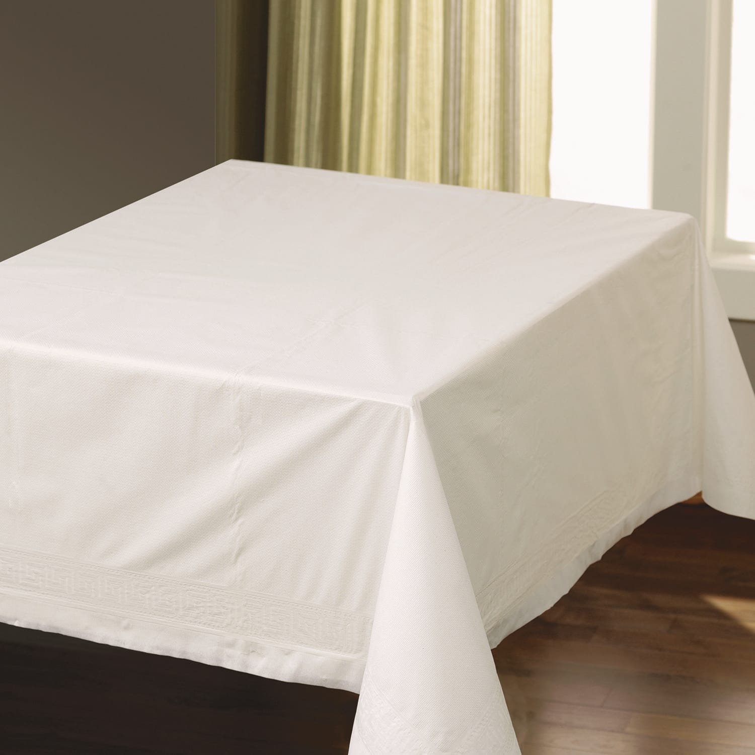 Hoffmaster HFM210086 Tissue/poly Tablecovers, 82" X 82", White, 25/carton