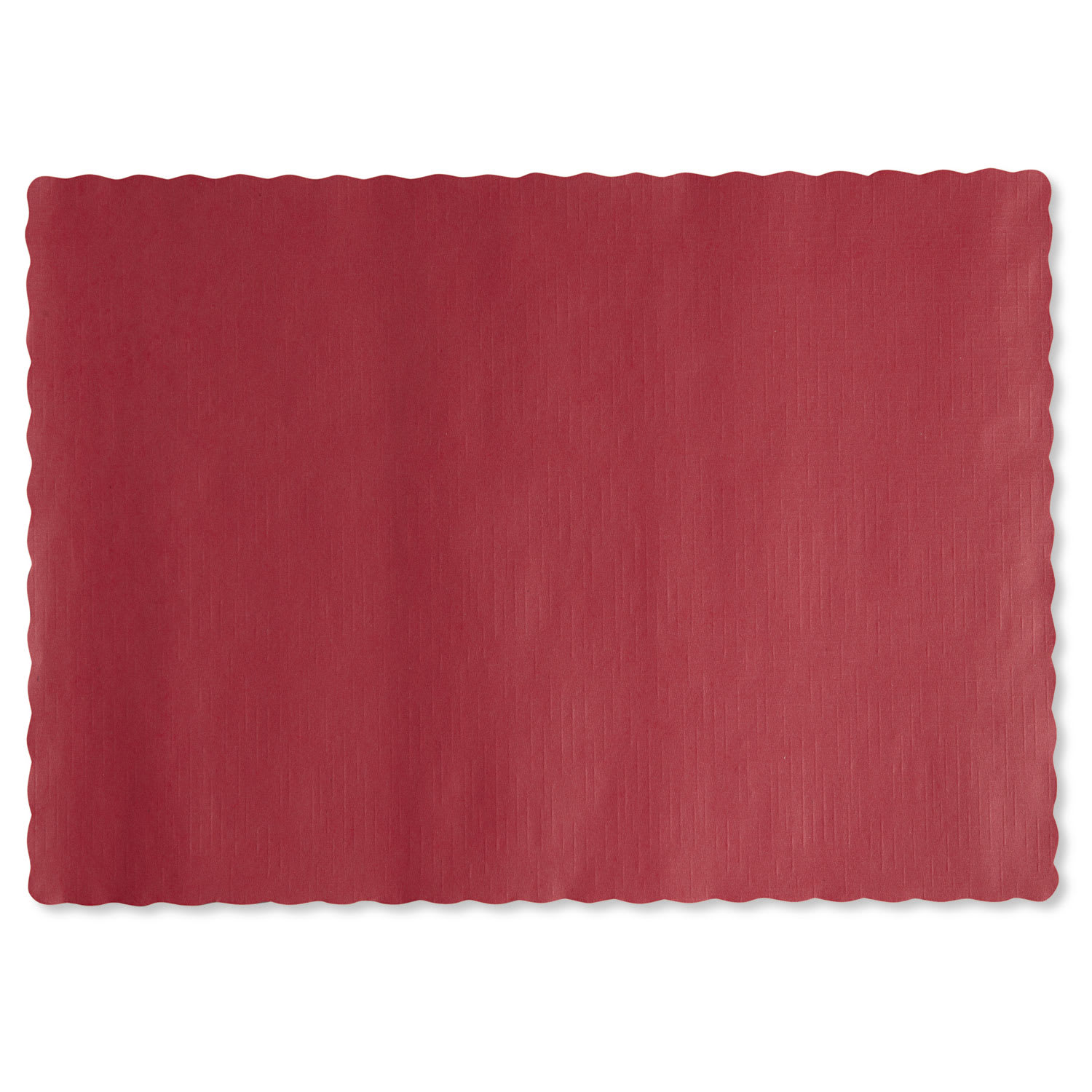 Hoffmaster HFM310521 Placemats, Smooth Surface, Scalloped Edges, 13.5" x 9.5", Red, 1,000/Carton