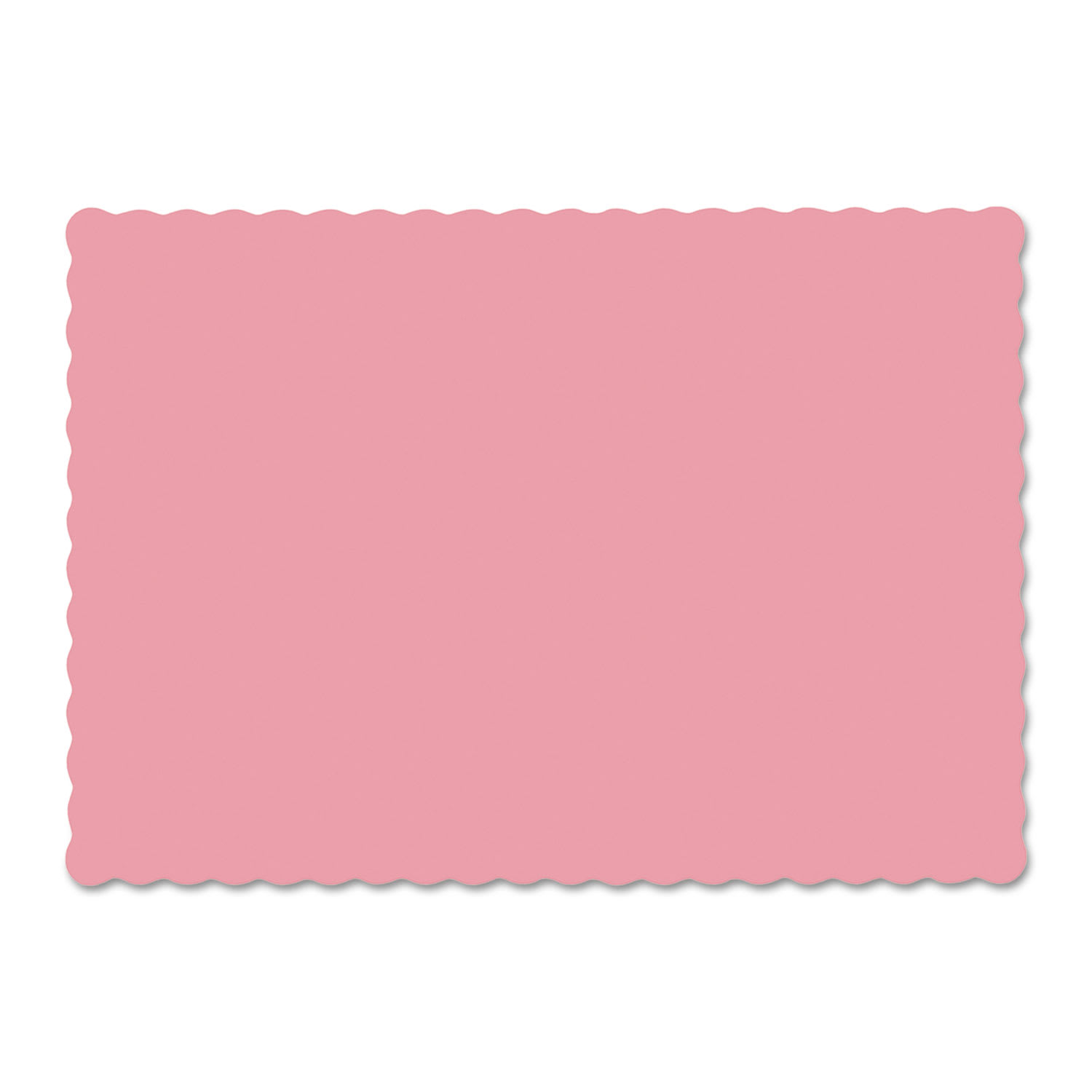 Hoffmaster HFM310525 Placemats, Smooth Surface, Scalloped Edges, 13.5" x 9.5", Dusty Rose, 1,000/Carton