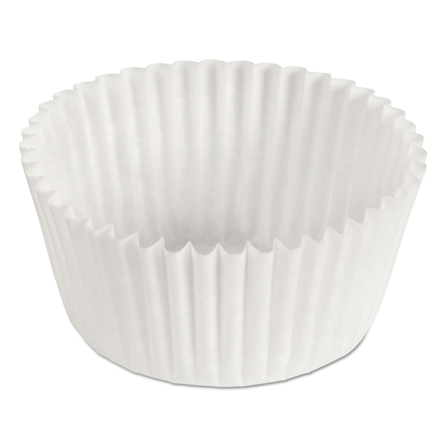 Hoffmaster HFM610011 Fluted Bake Cups, 1 oz, 3.5 x 1.5 x 1, White, Paper, 500/Pack, 20 Packs/Carton