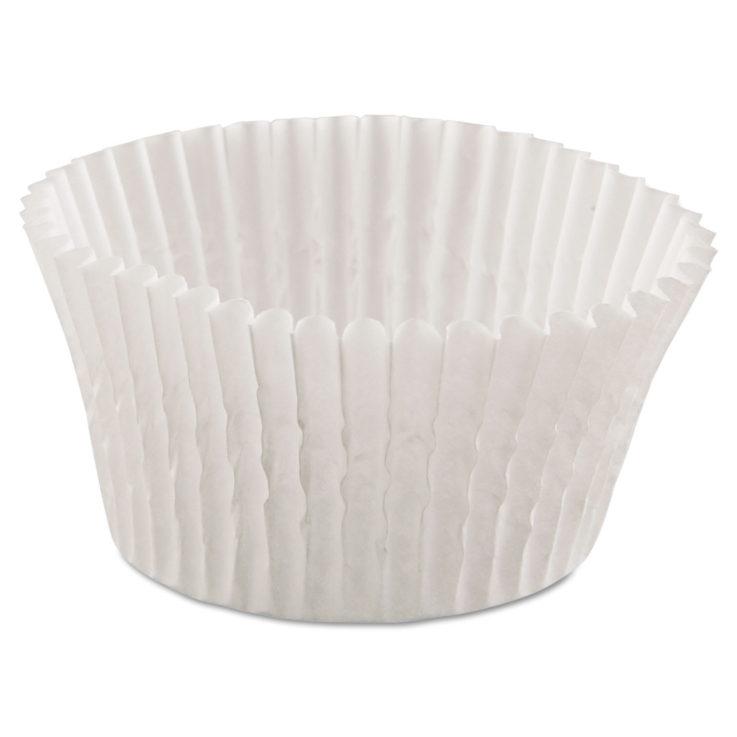 Hoffmaster HFM610032 Fluted Bake Cups, 4.5" Diameter x 1.25" h, White, Paper, 500/Pack, 20 Packs/Carton